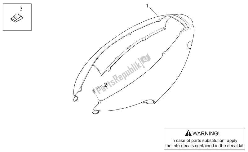 All parts for the Rear Body I of the Aprilia SR 50 H2O 1997