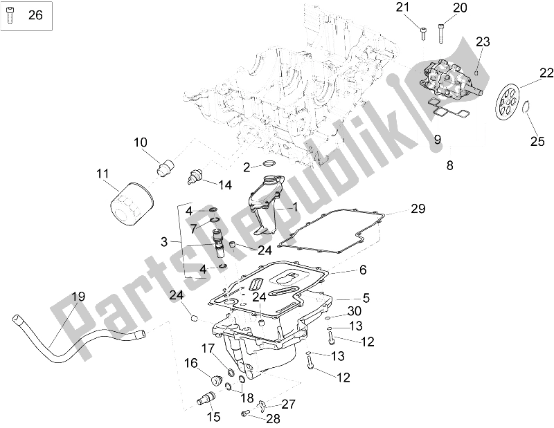 Toutes les pièces pour le Lubrification du Aprilia RSV4 RR USA 1000 2016