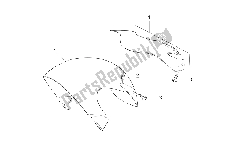 Todas as partes de Corpo Frontal V do Aprilia SR 50 AIR WWW 1997