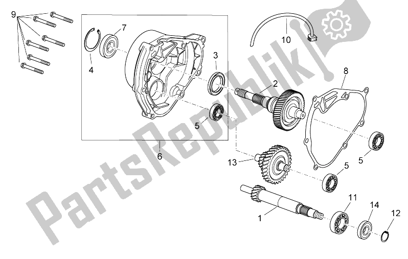 All parts for the Transmission of the Aprilia Atlantic 300 2010