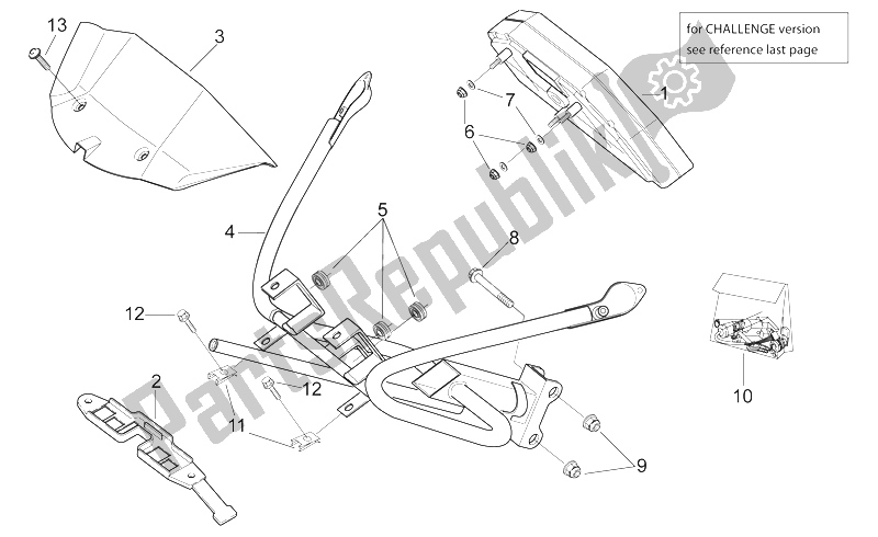 All parts for the Dashboard of the Aprilia RS 250 1998