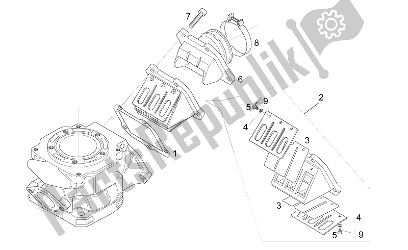 Toutes les pièces pour le Bride De Carburateur du Aprilia RX 125 ENG 122 CC 1995