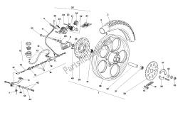 REAR WHEEL - ELECTRIC STARTER VERSION, BRAKE DISC