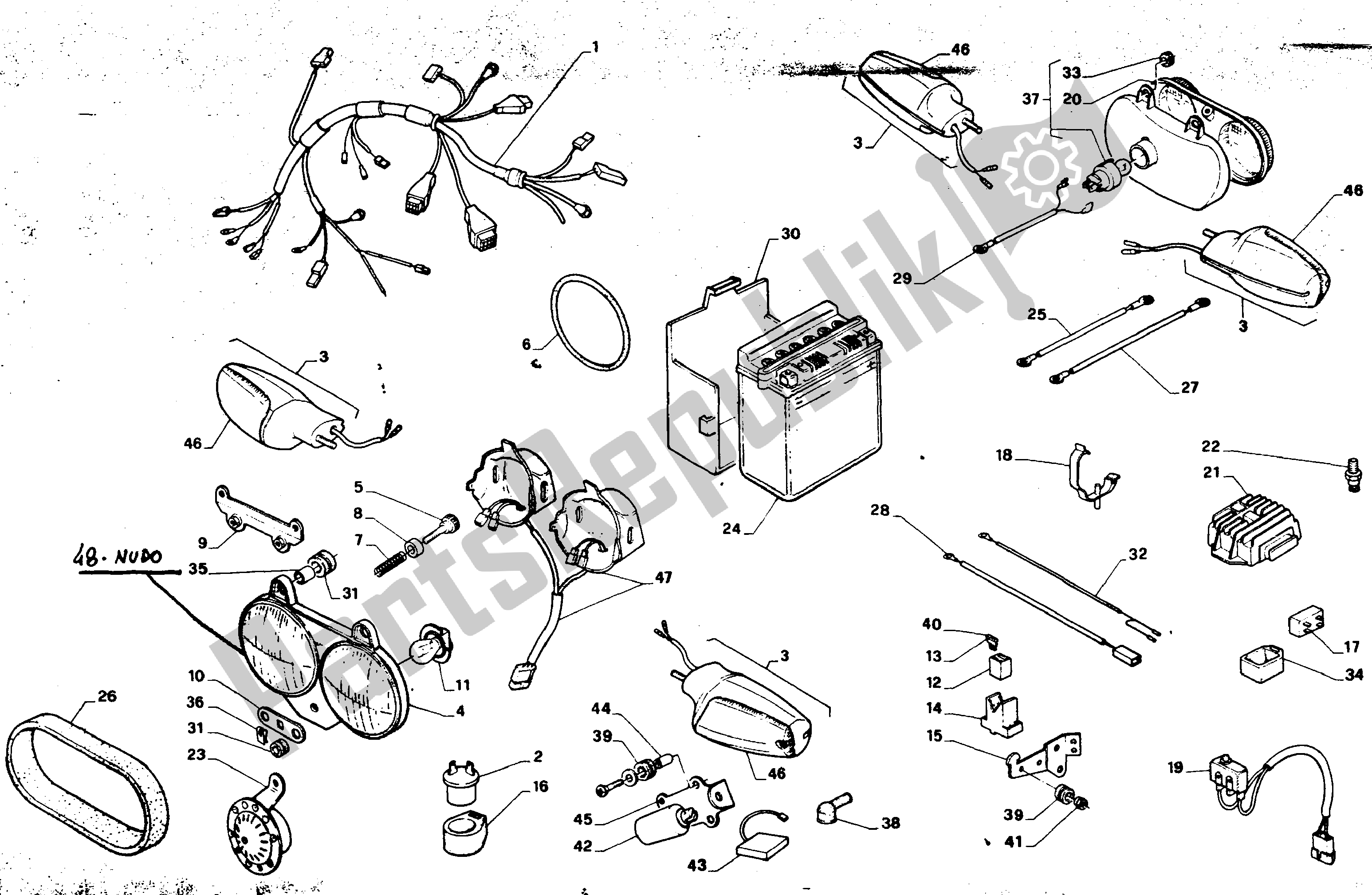 All parts for the Electrical System of the Aprilia AF1 125 1989