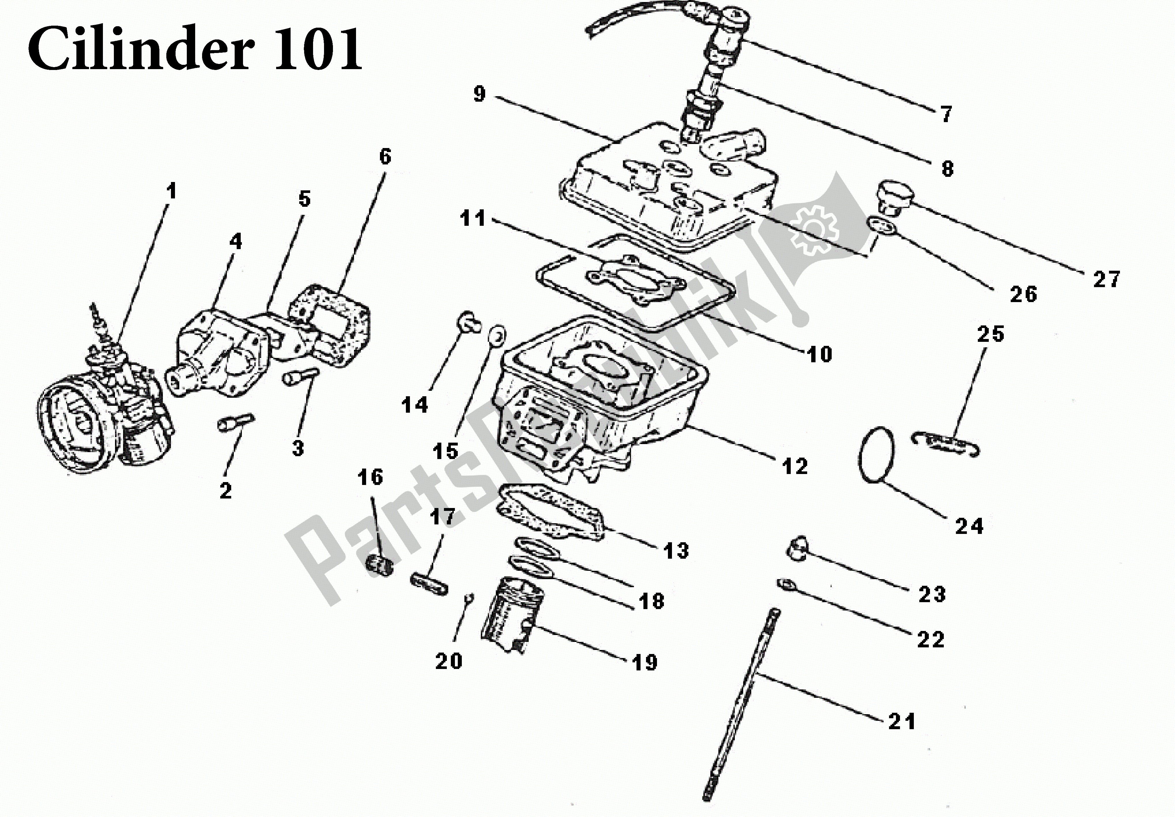 Todas las partes para Cilindro 101 de Aprilia AF1 50 1989