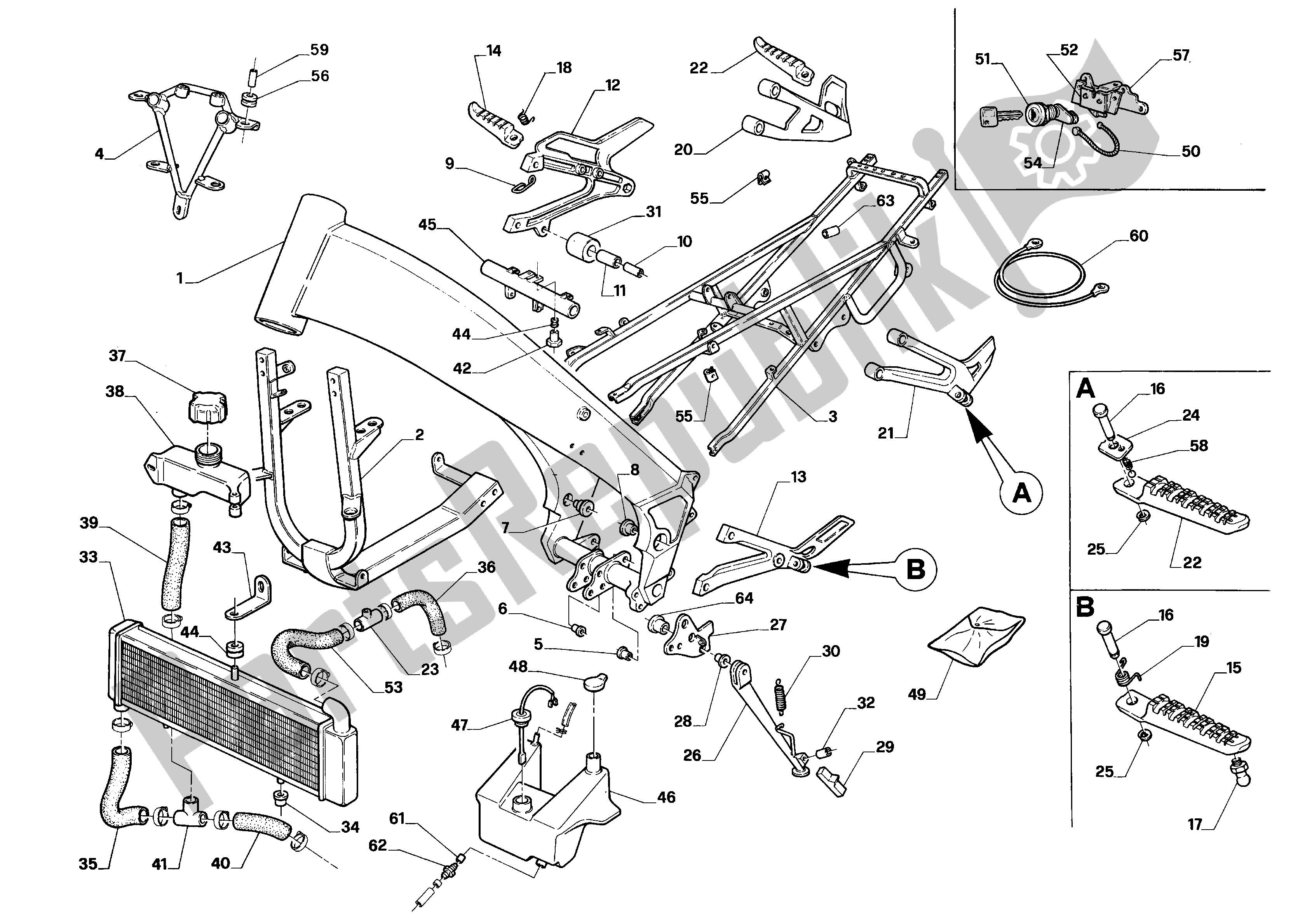 Todas las partes para Marco de Aprilia AF1 125 1990 - 1991