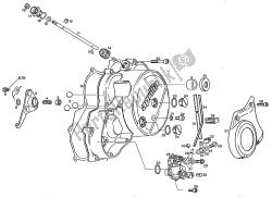 kupplungsdeckel, mech. drehzaehler, cubierta de embrague oelpumpe, mech. cuentarrevoluciones, bomba de aceite