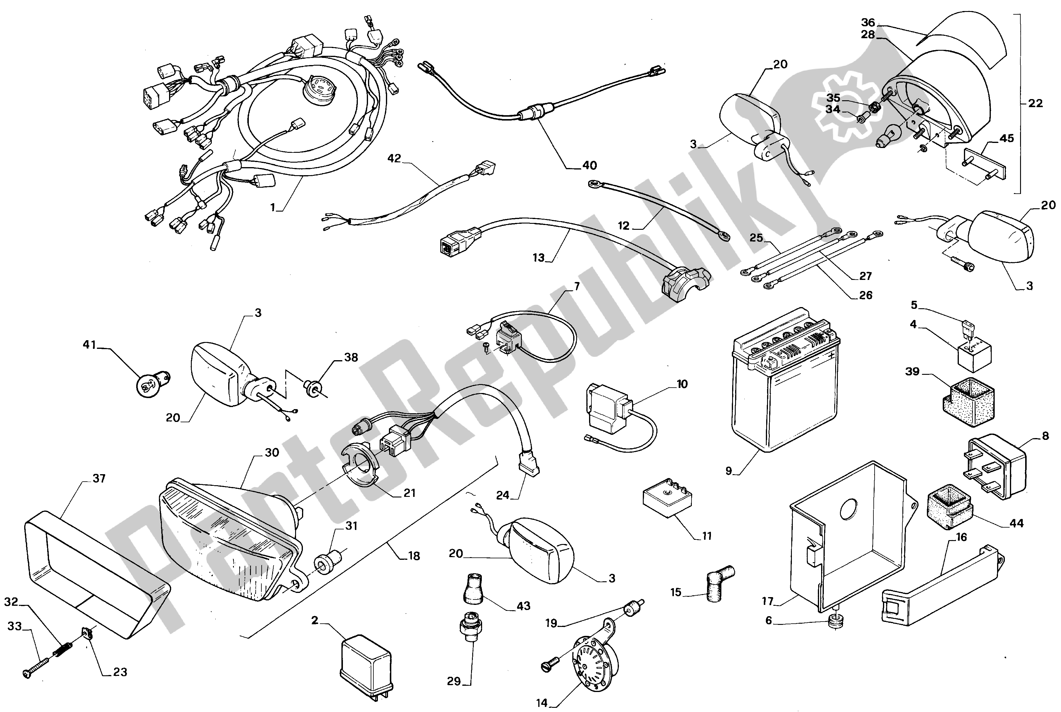 Alle Teile für das Elektrisches System des Aprilia RS 50 1993