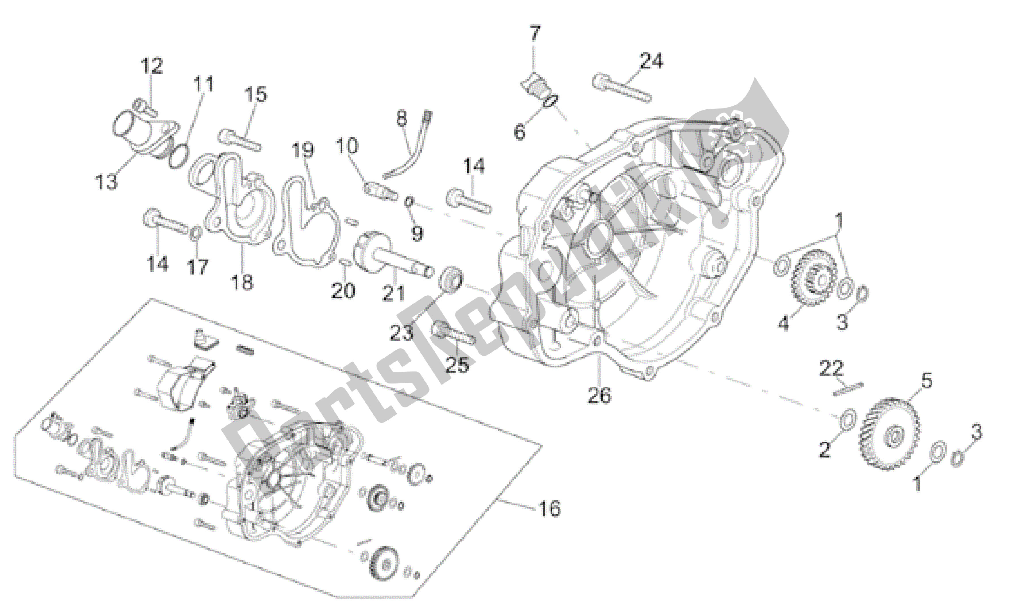 Toutes les pièces pour le Couvercle D'embrayage du Aprilia RS 50 1999 - 2005