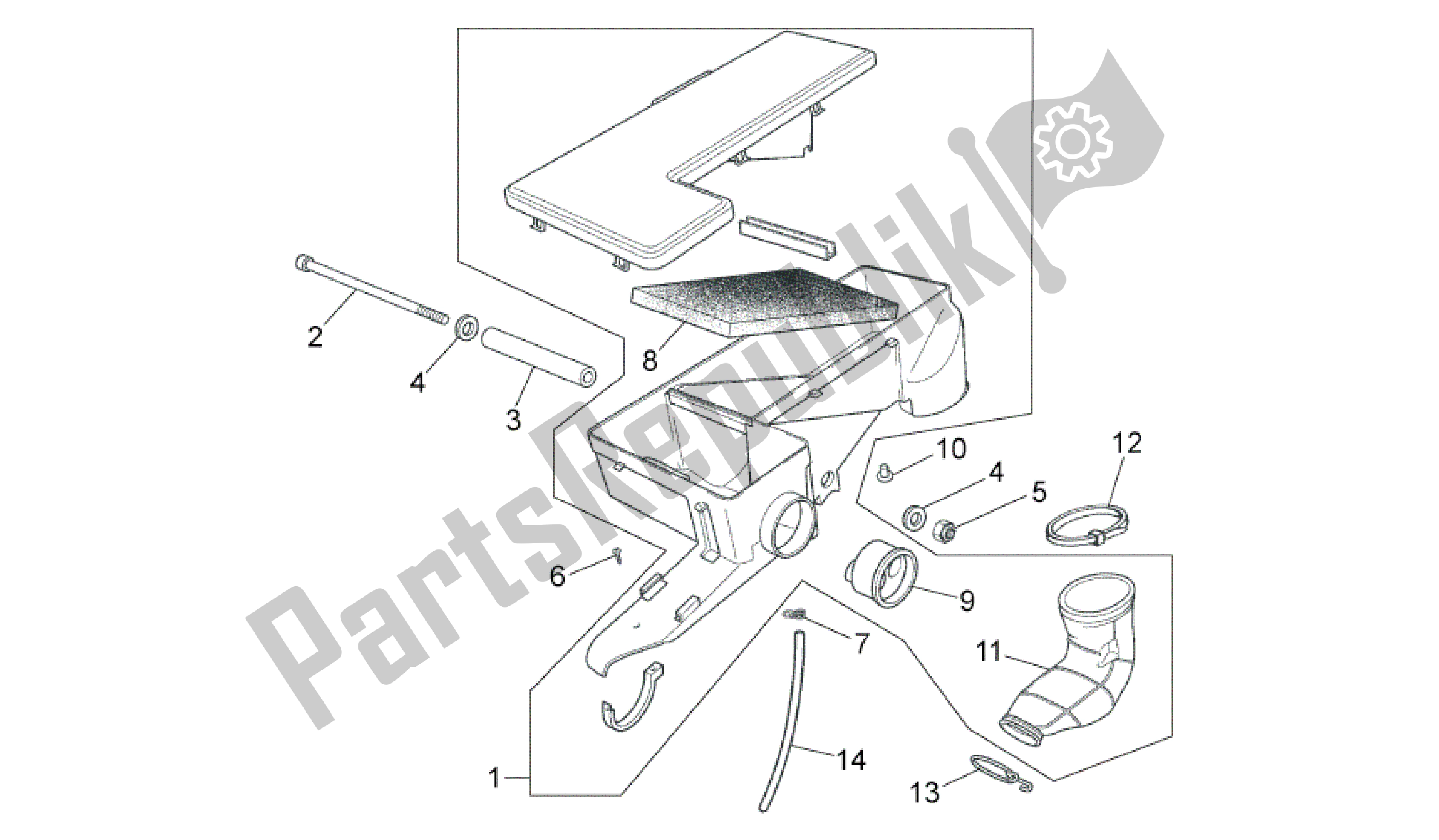 Alle Teile für das Luft Box des Aprilia RS 50 2006 - 2010