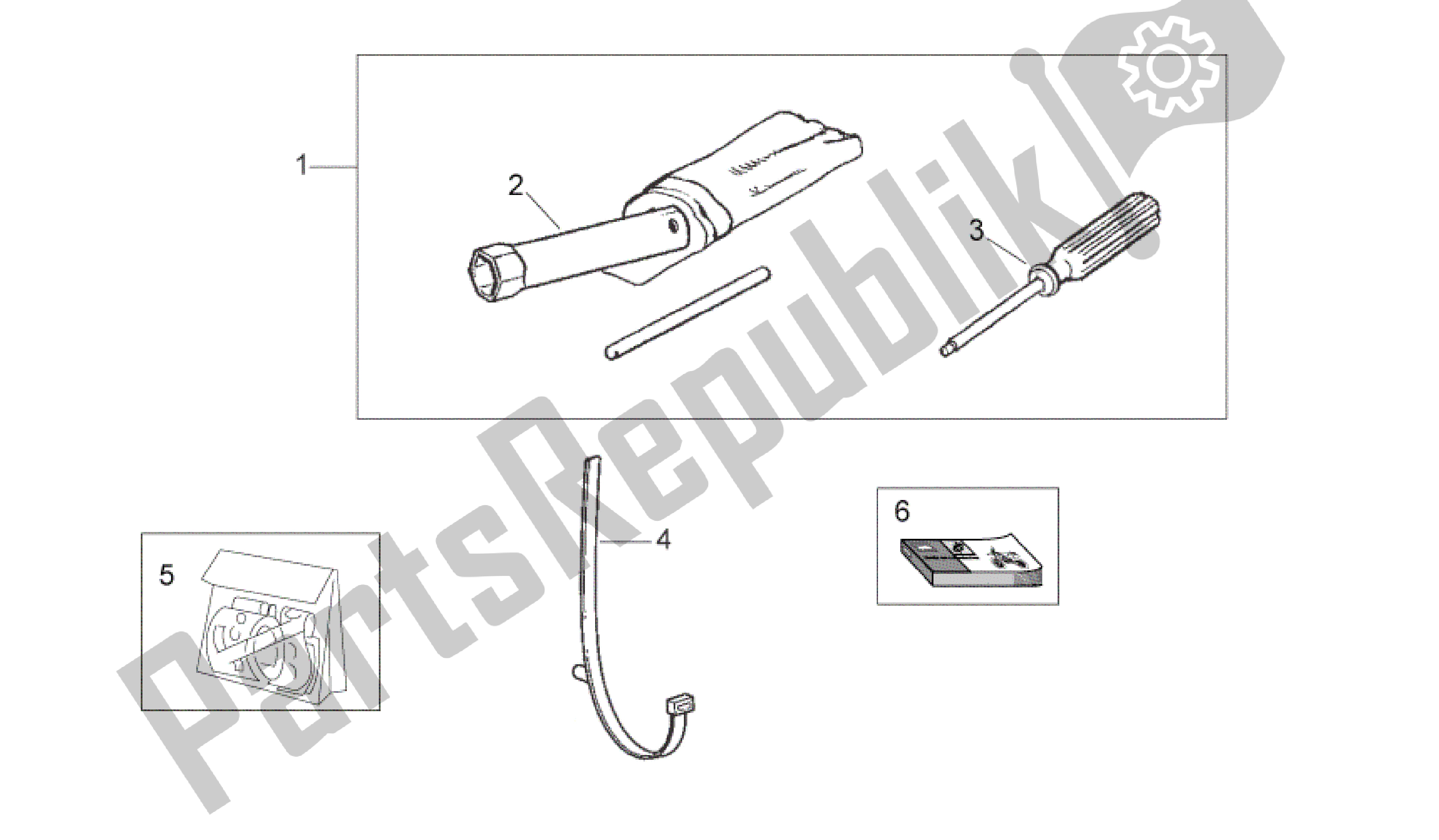 Tutte le parti per il Decal Op. Handbooks E Set Di Piatti del Aprilia RS 50 2006 - 2010