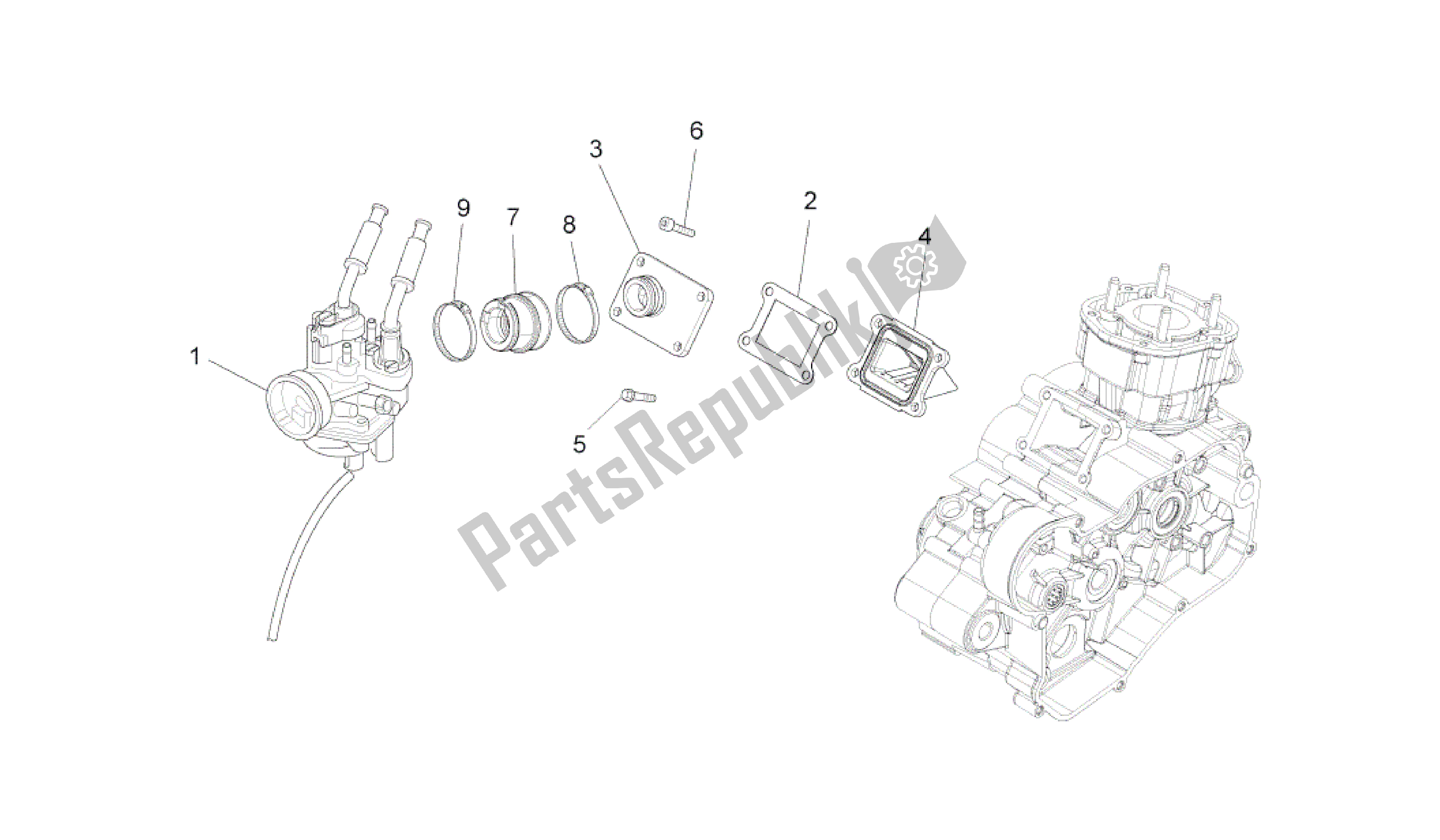 Alle Teile für das Vergaser des Aprilia RS4 50 2011 - 2013