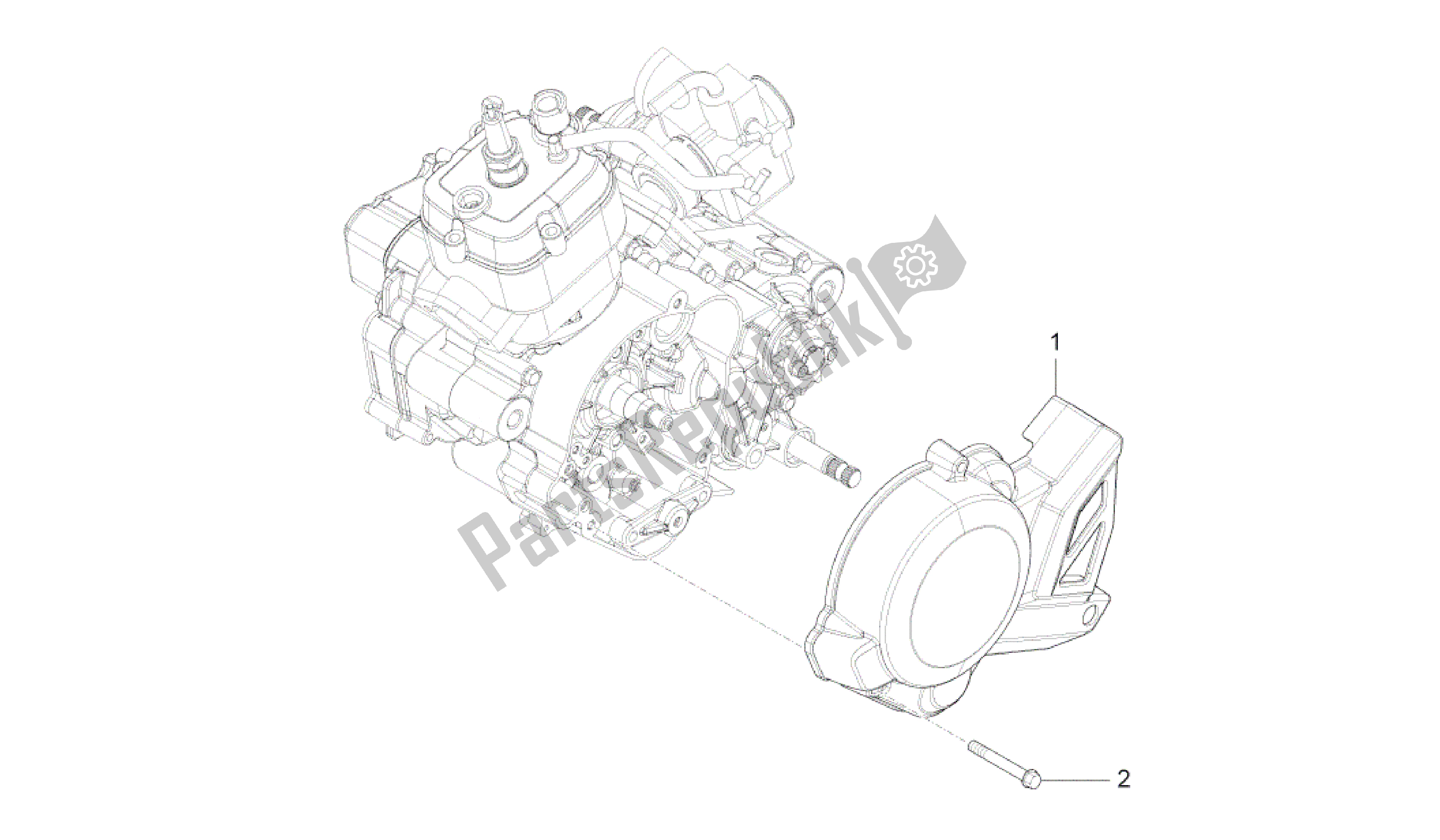 Todas as partes de Tampa Do Volante do Aprilia RS4 50 2011 - 2013