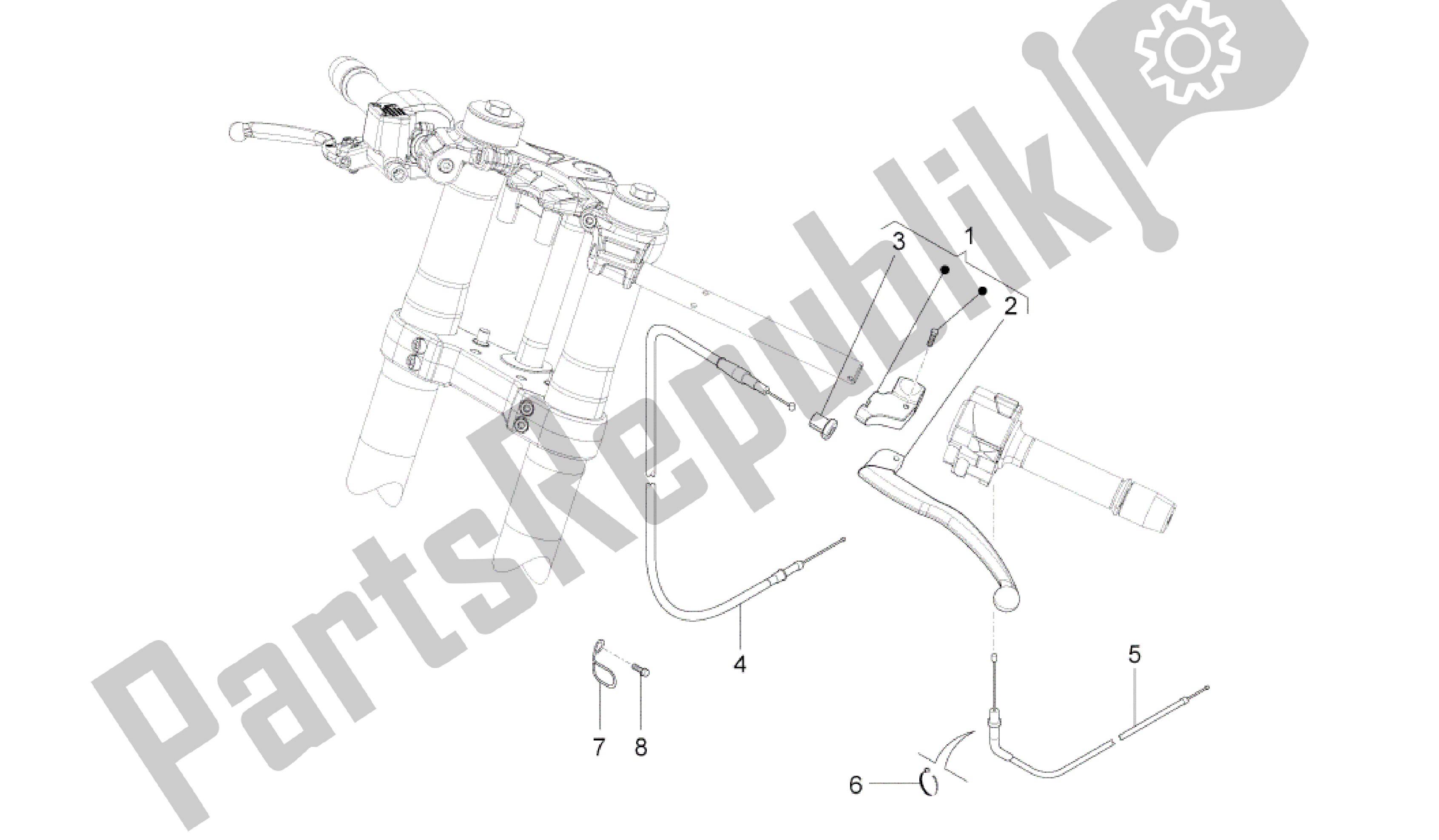 Alle onderdelen voor de Koppeling Controle van de Aprilia RS4 50 2011 - 2013