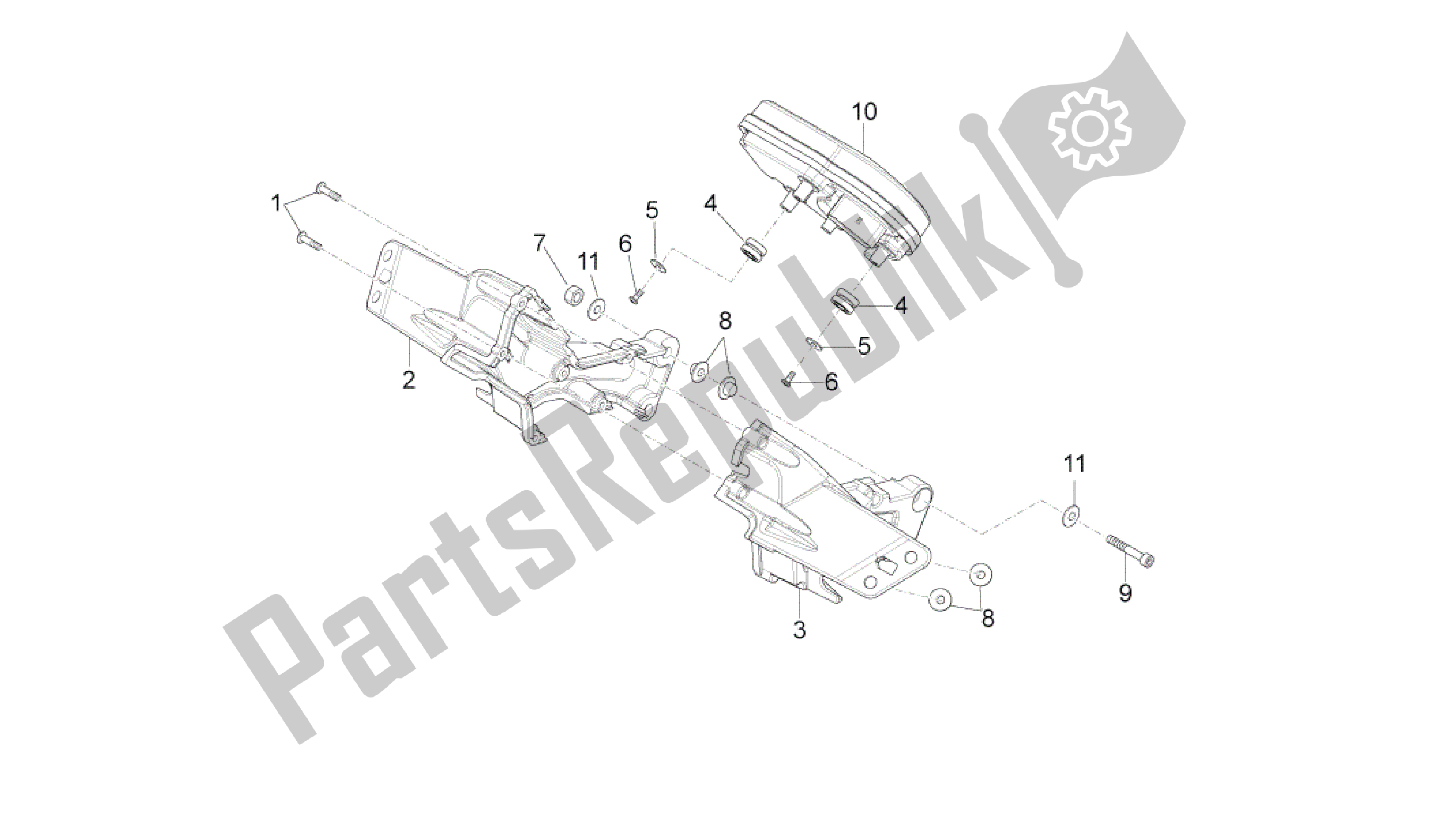 Todas as partes de Instrumentos do Aprilia RS4 50 2011 - 2013