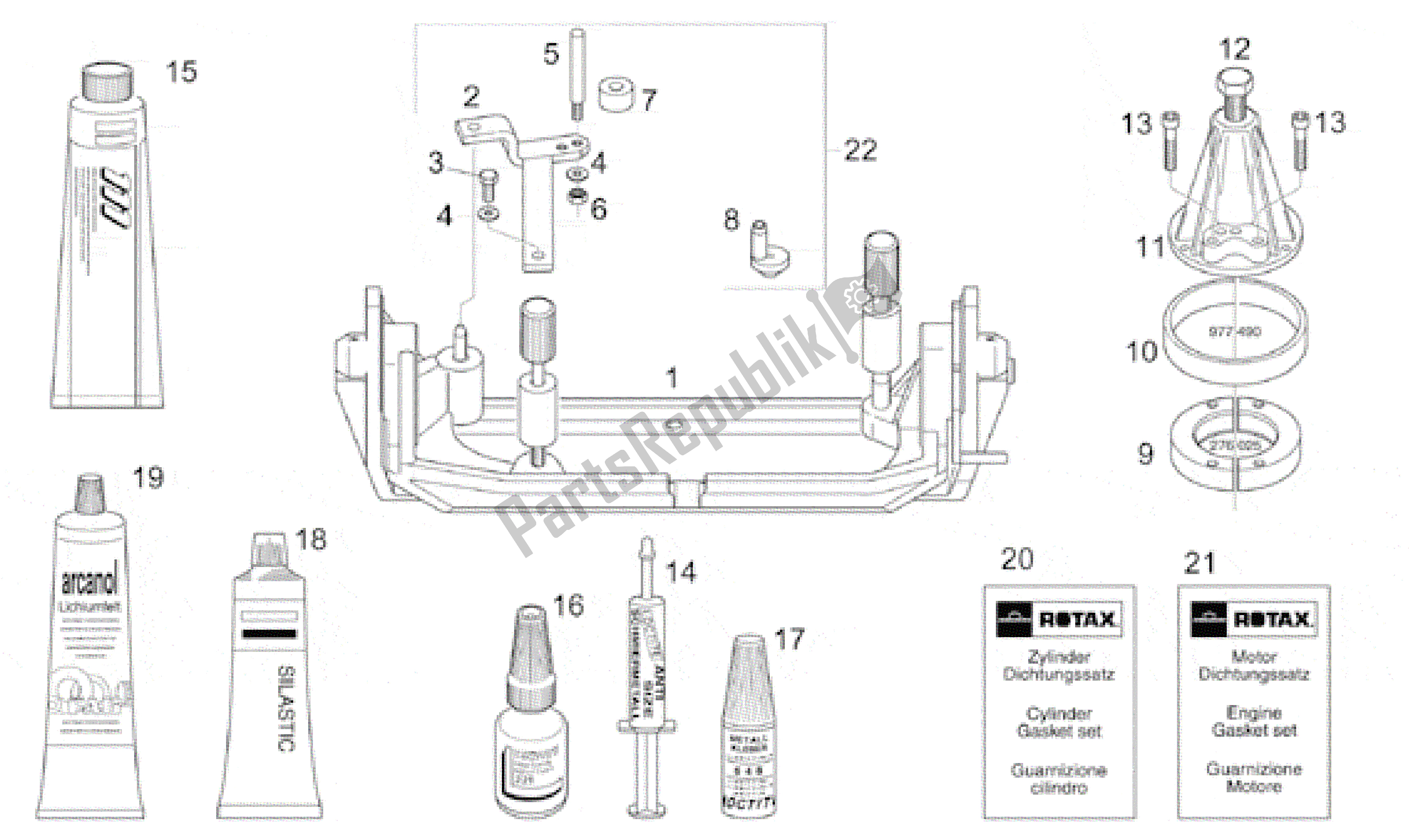 Tutte le parti per il Strumenti Di Riparazione Ii del Aprilia RS 125 1996 - 1997