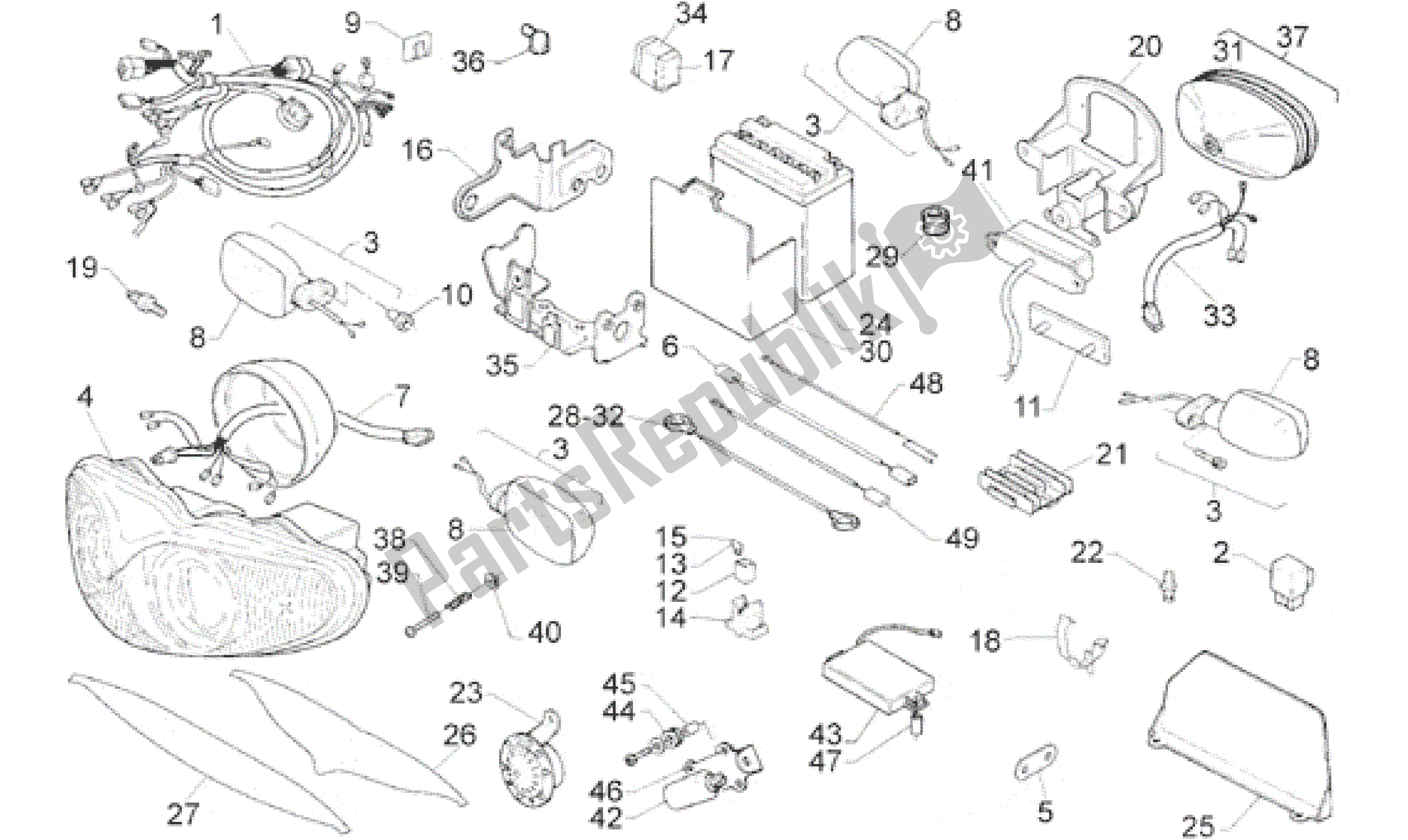 Wszystkie części do Uk? Ad Elektryczny Aprilia RS 125 1998