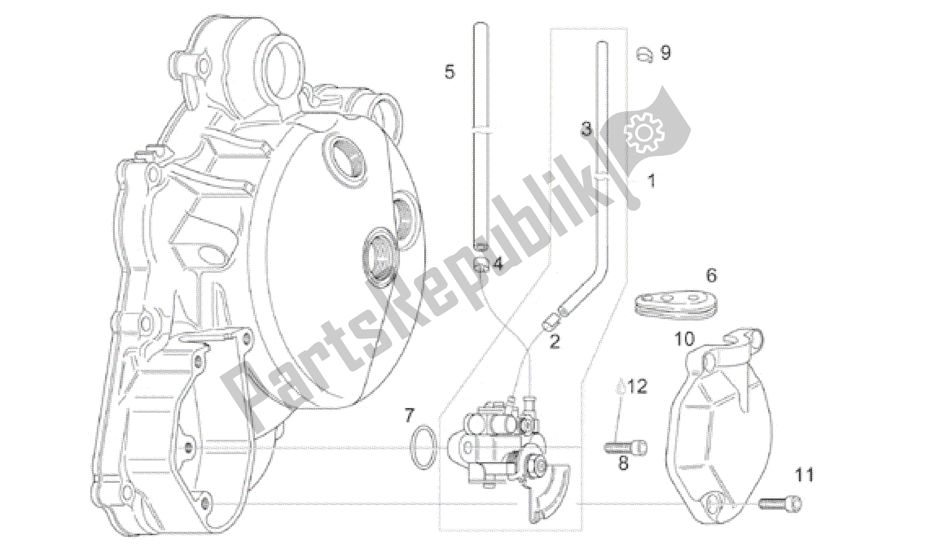 Tutte le parti per il Pompa Dell'olio del Aprilia RS 125 1998