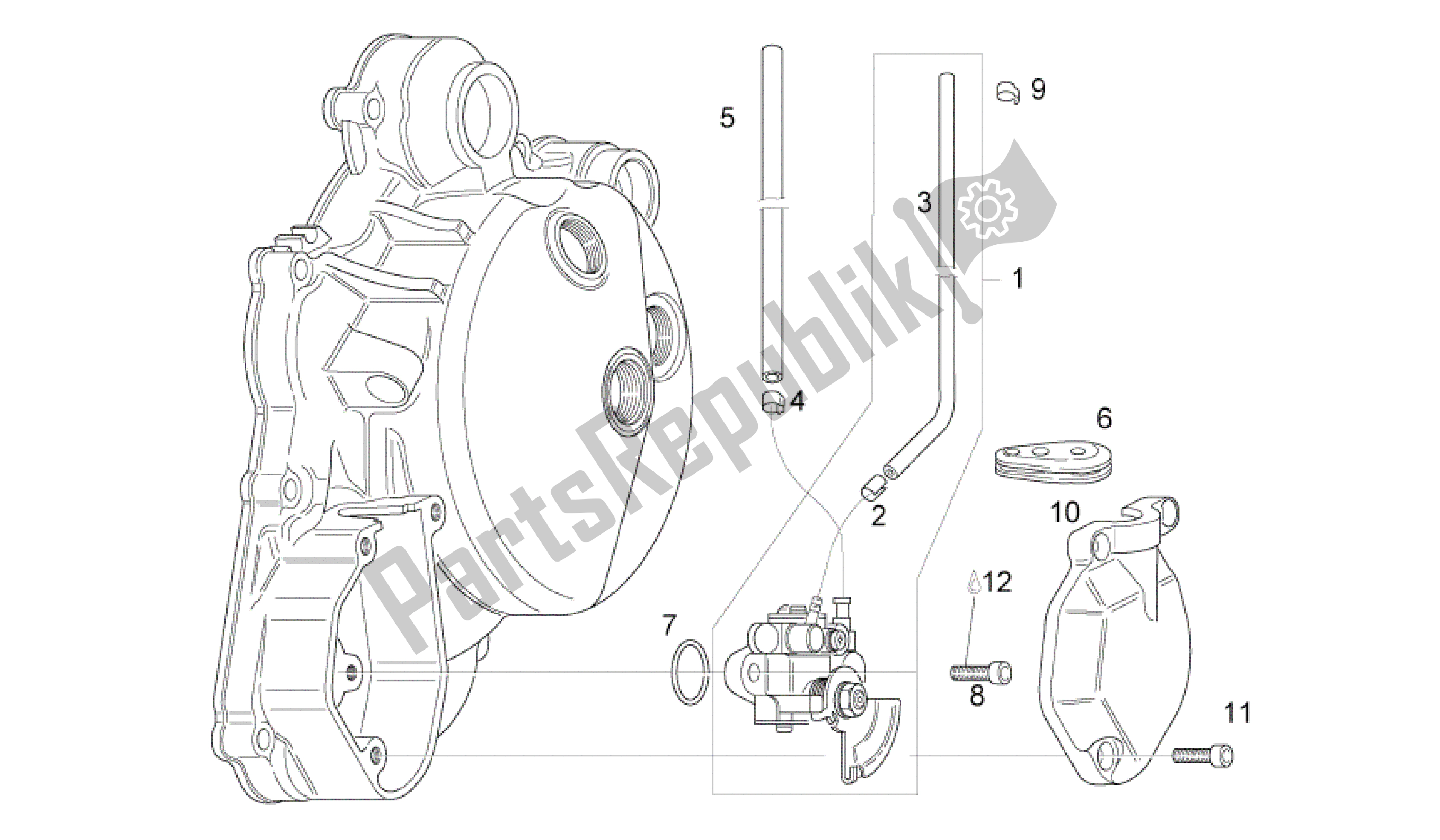 All parts for the Bomba Aceite of the Aprilia RS 125 2006 - 2010