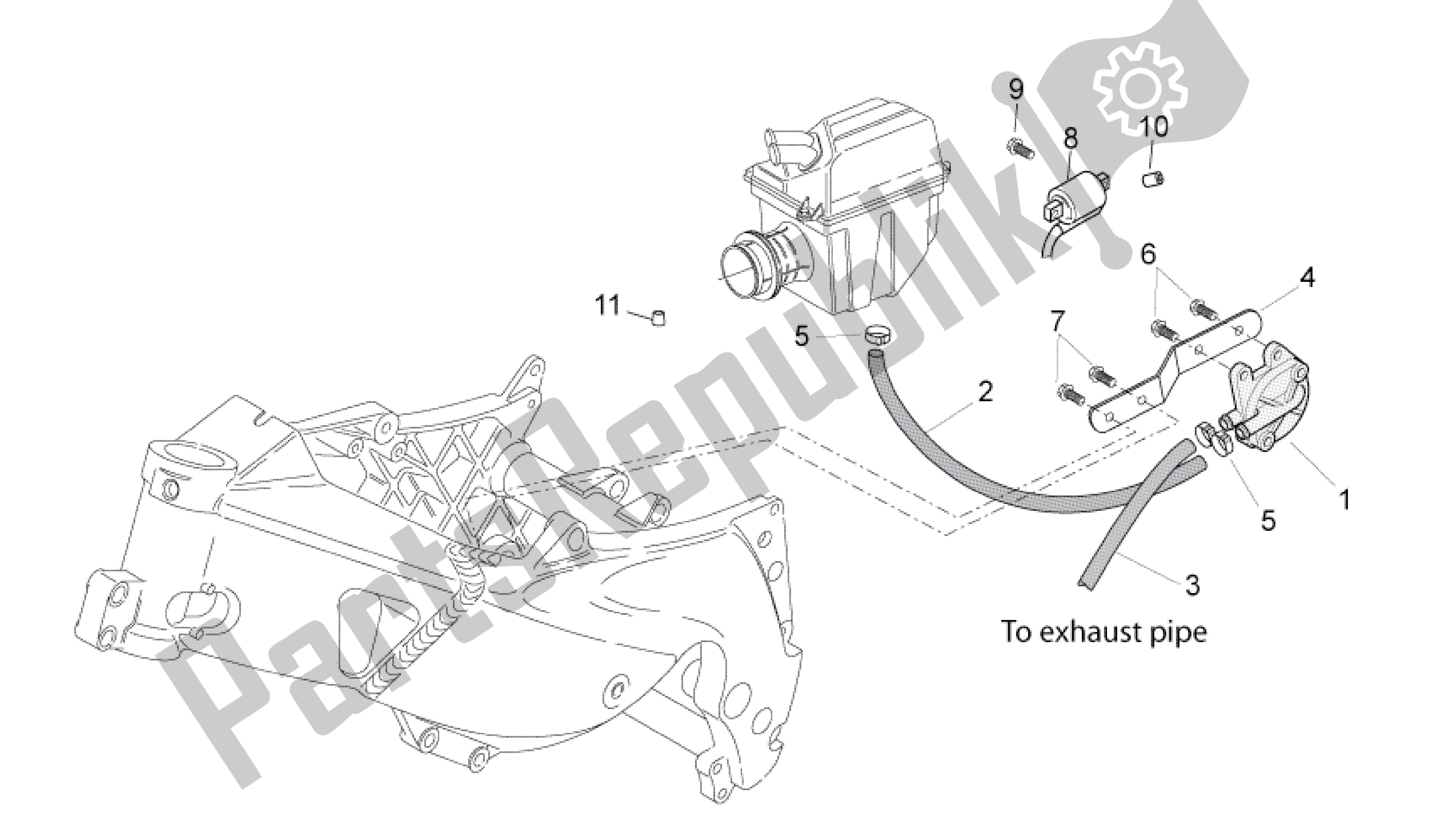 All parts for the Aire Secundaria of the Aprilia RS 125 2006 - 2010