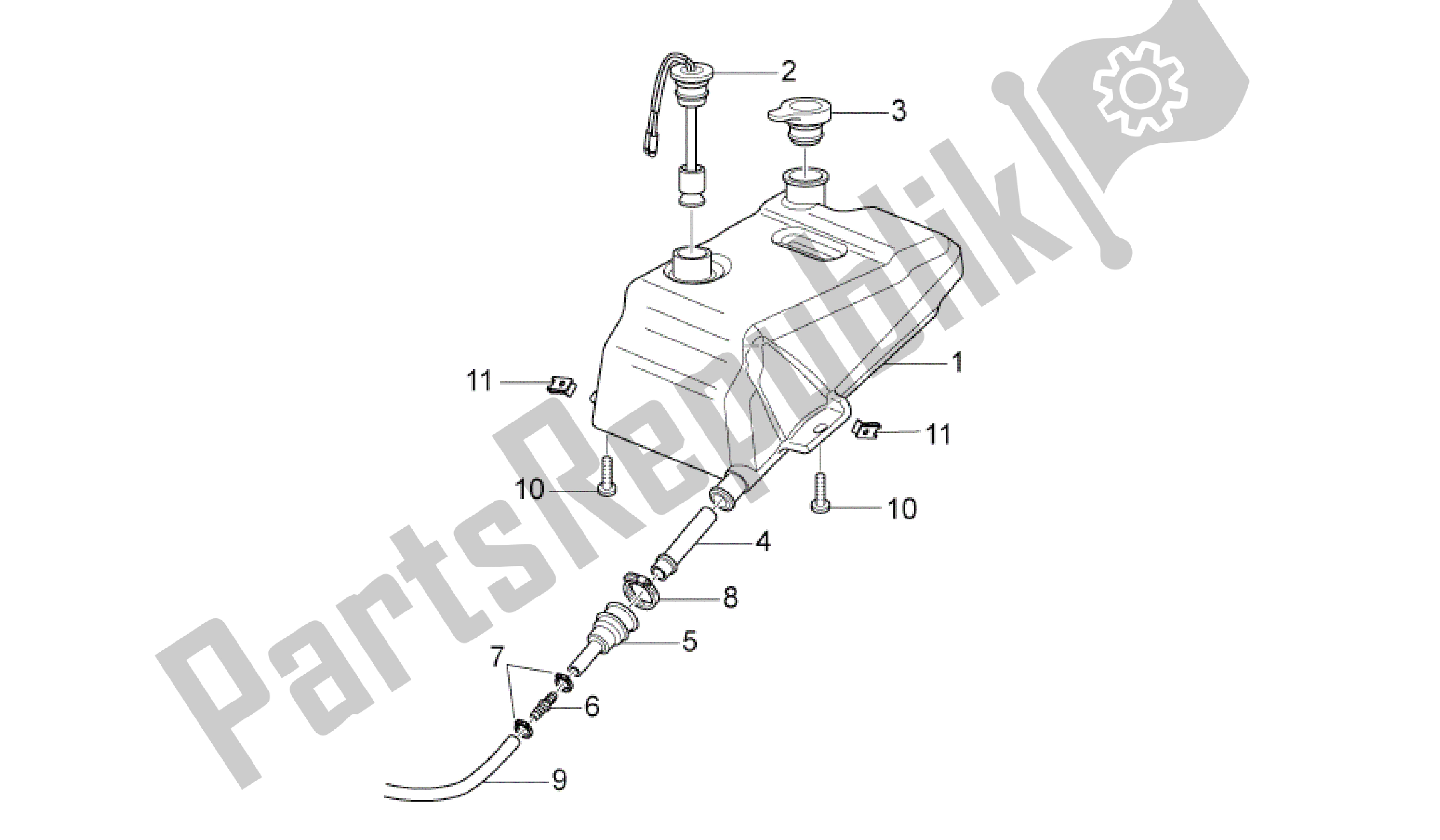 All parts for the Depósito Aceite of the Aprilia RS 125 2006 - 2010