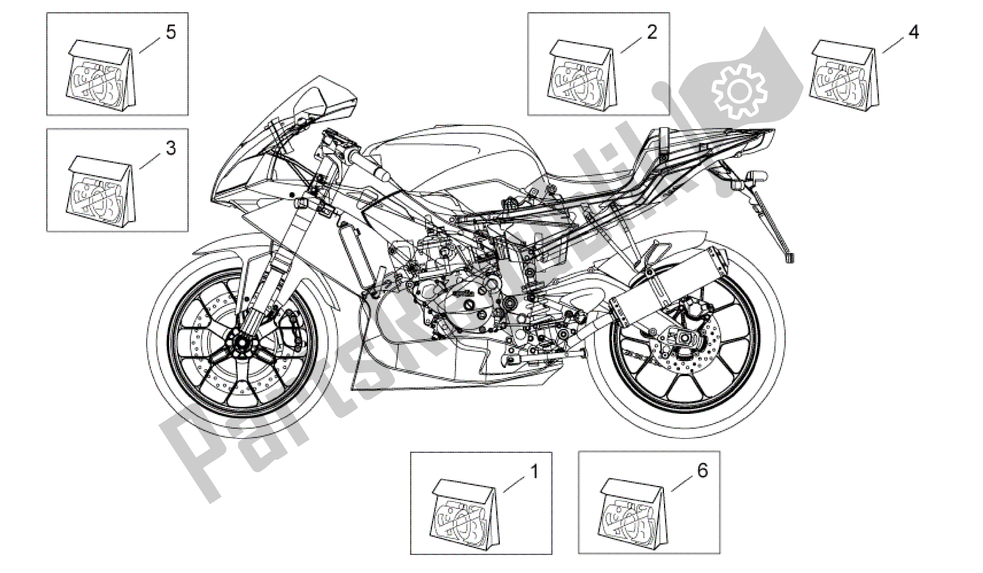 Alle Teile für das Calco des Aprilia RS 125 2006 - 2010