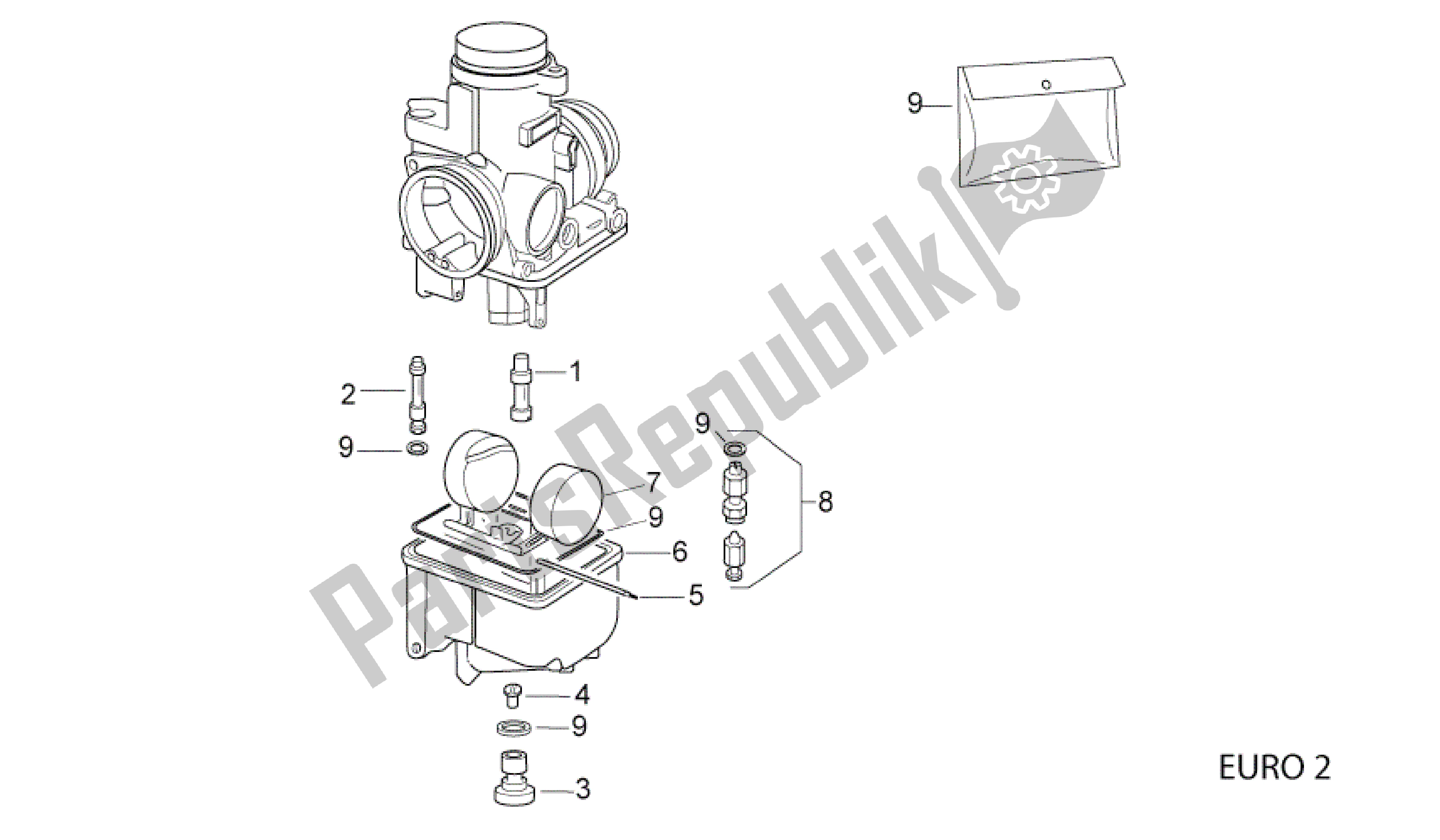 Alle onderdelen voor de Carburador Iii van de Aprilia RS 125 2006 - 2010
