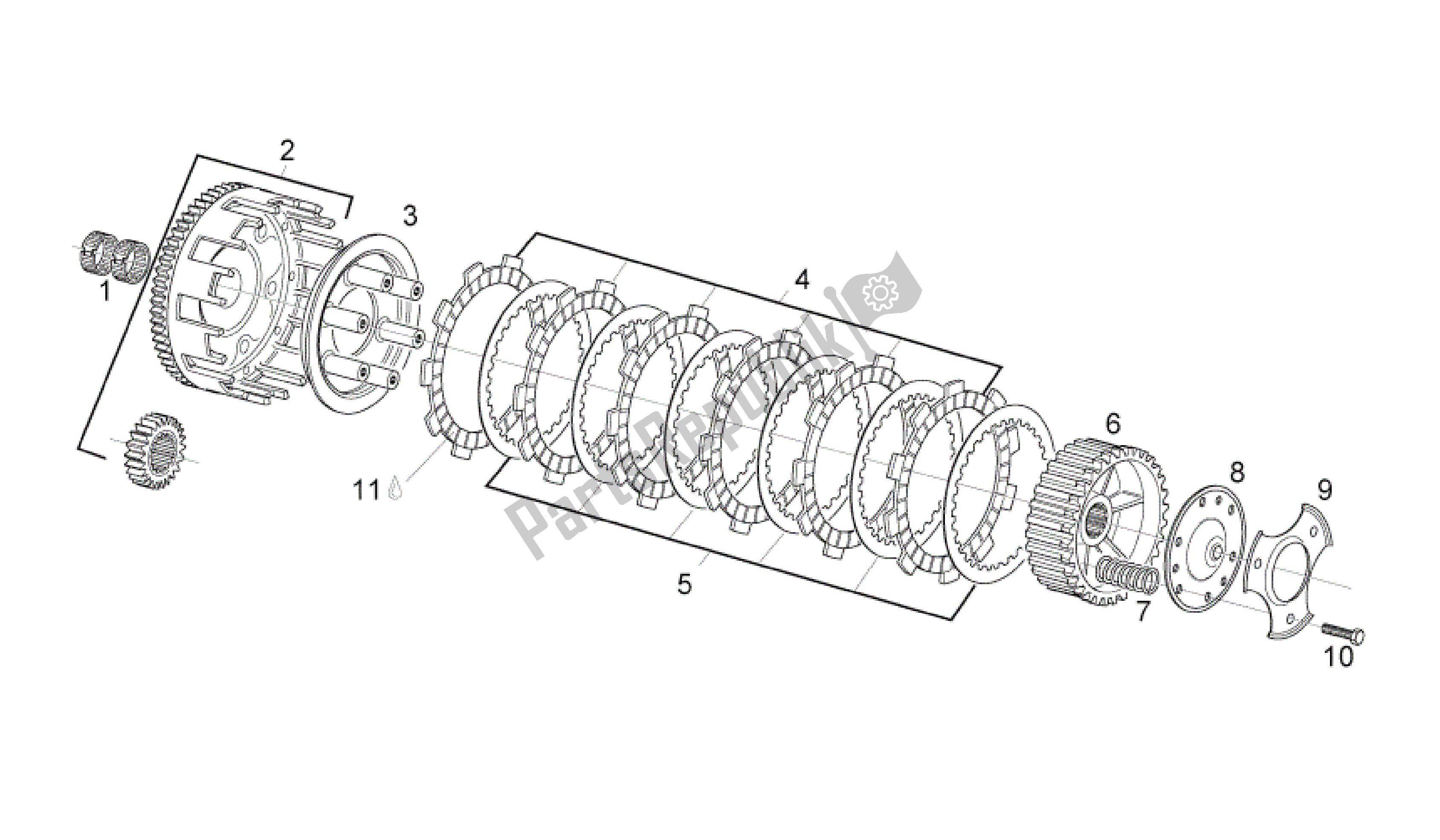 Alle Teile für das Embrague des Aprilia RS 125 2006 - 2010