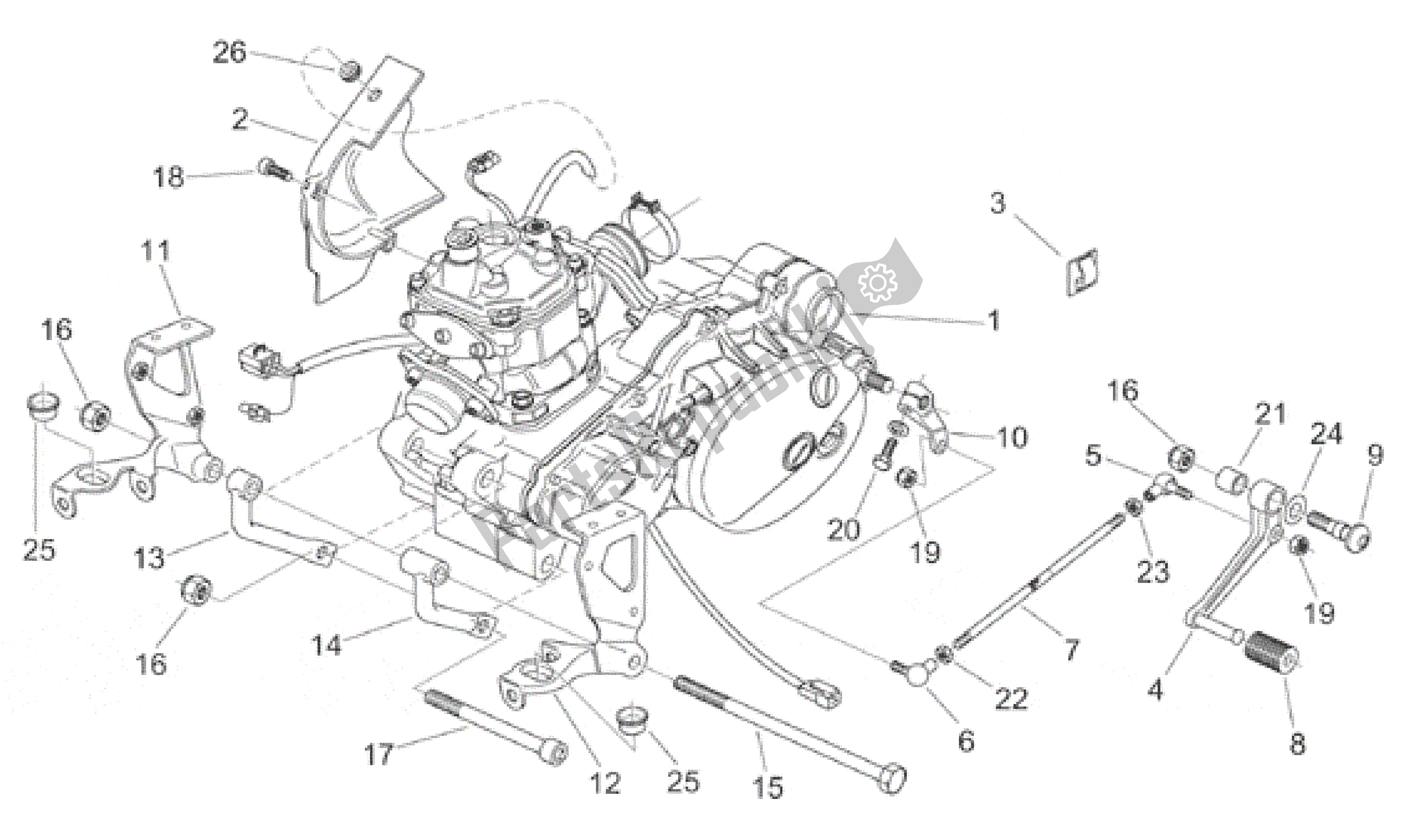 Tutte le parti per il Motore del Aprilia RS 125 1999 - 2001