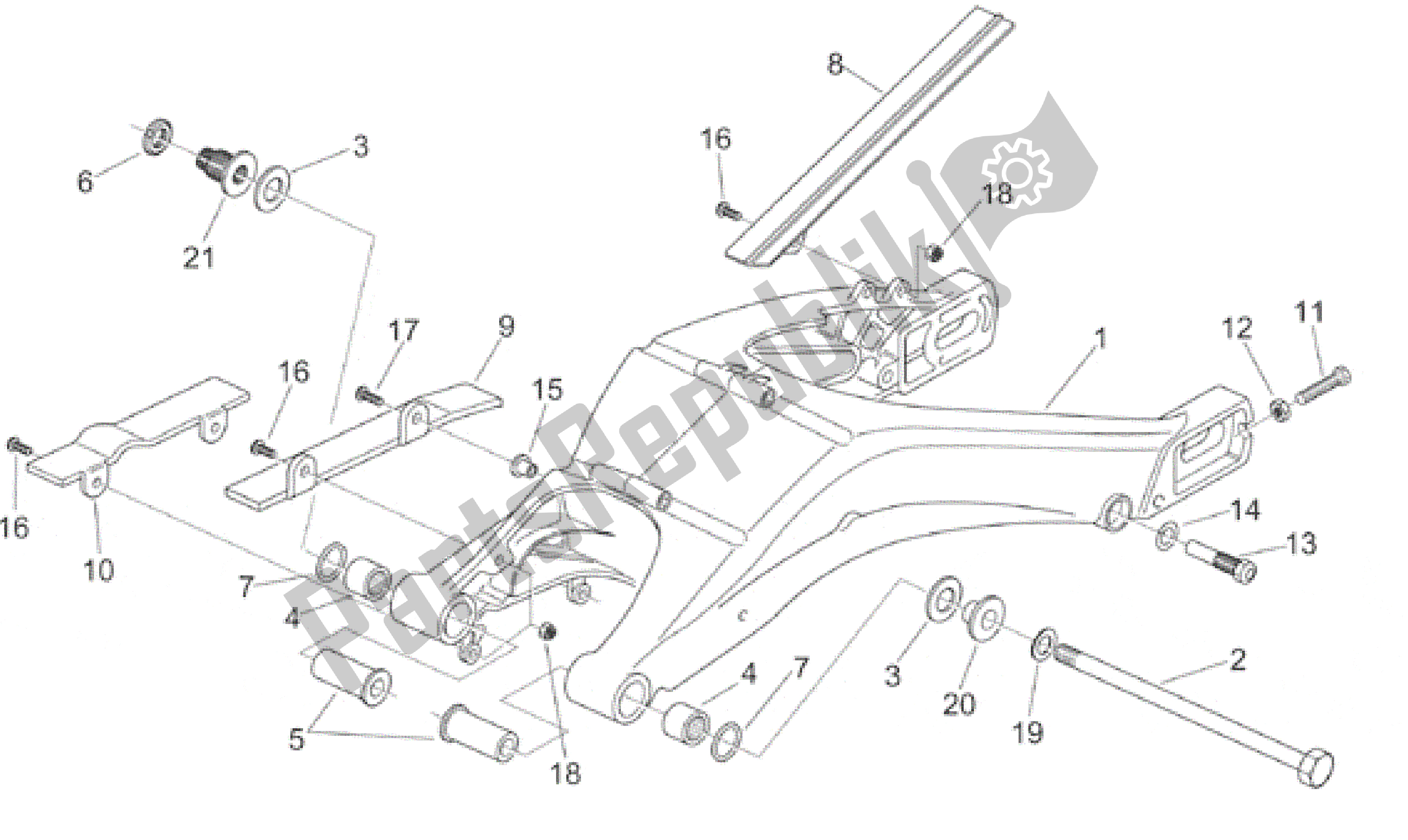 Todas las partes para Brazo Oscilante de Aprilia RS 125 1999 - 2001