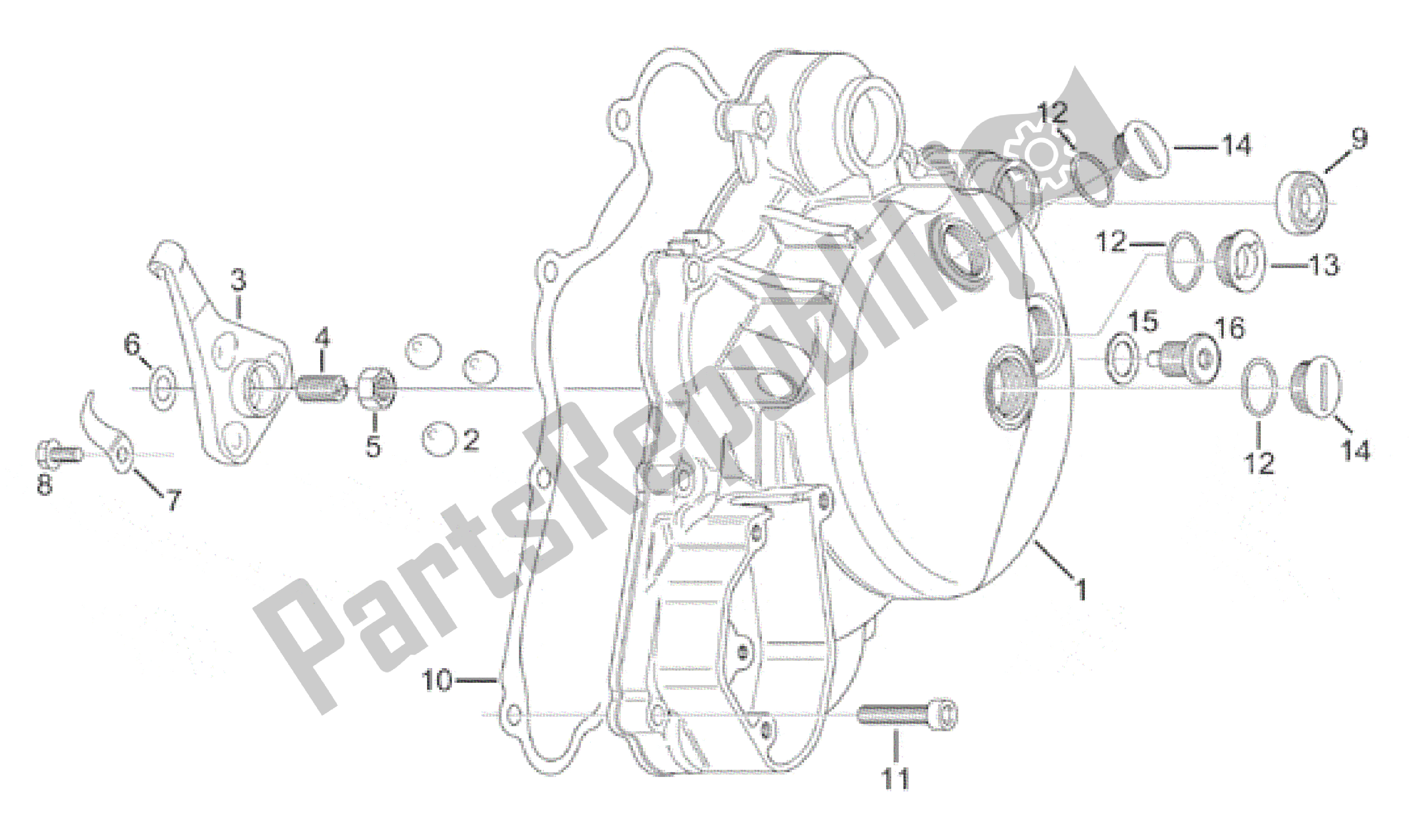 Toutes les pièces pour le Couvercle D'embrayage du Aprilia RS 125 1999 - 2001