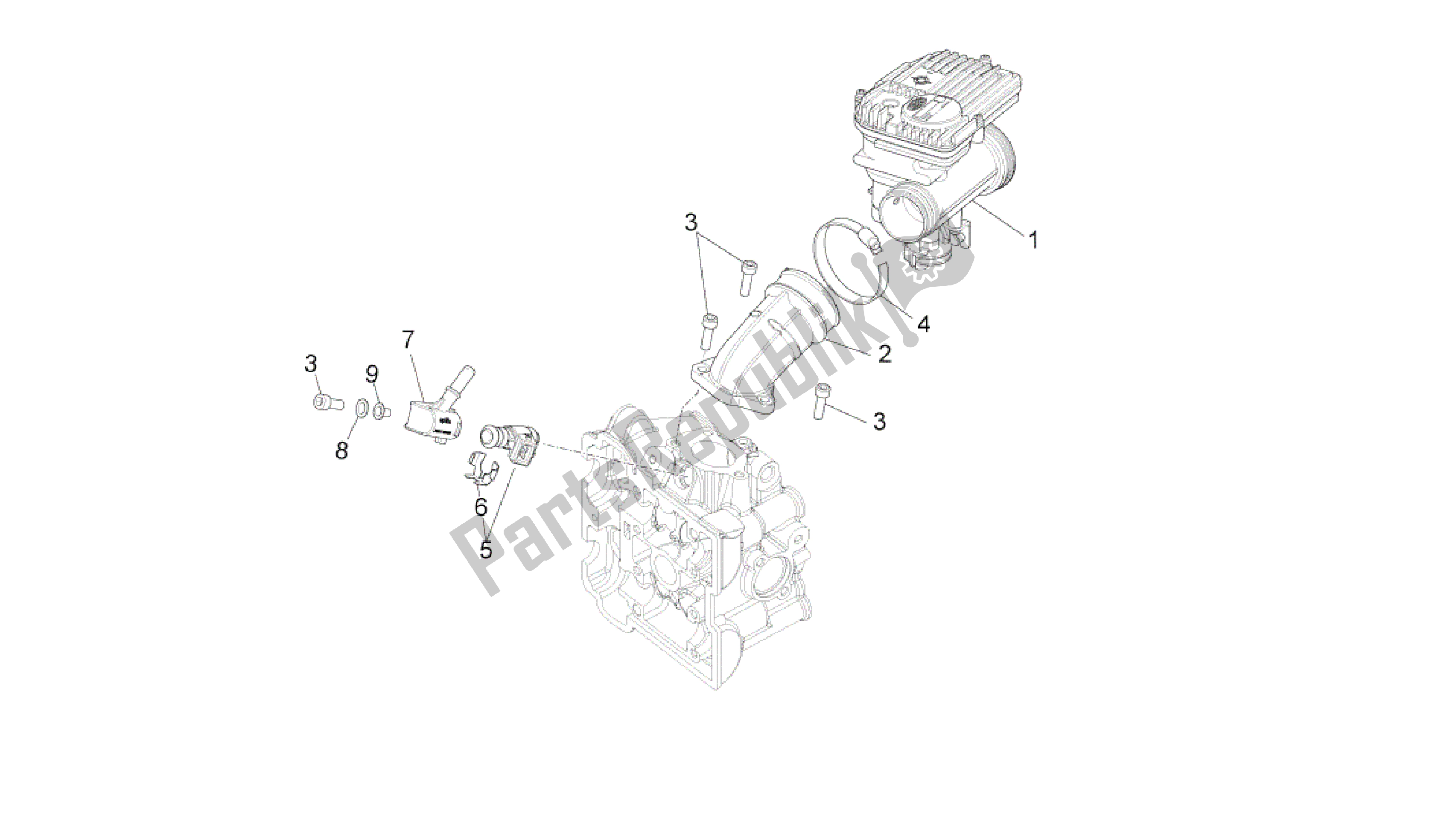 Alle onderdelen voor de Gasklephuis van de Aprilia RS4 125 2011 - 2013