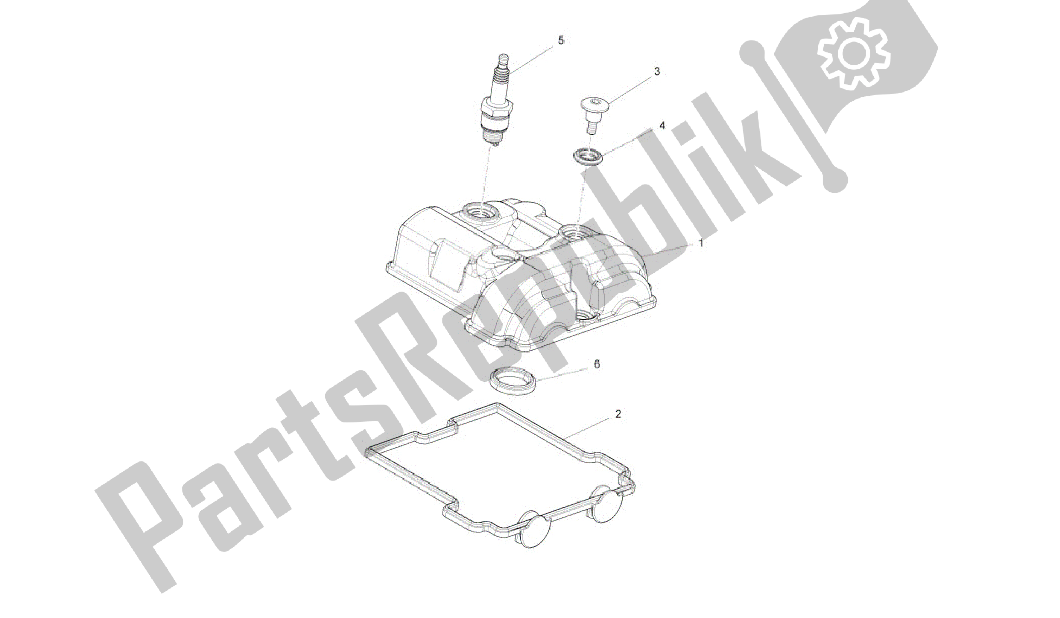 Alle onderdelen voor de Hoofddeksel van de Aprilia RS4 125 2011 - 2013