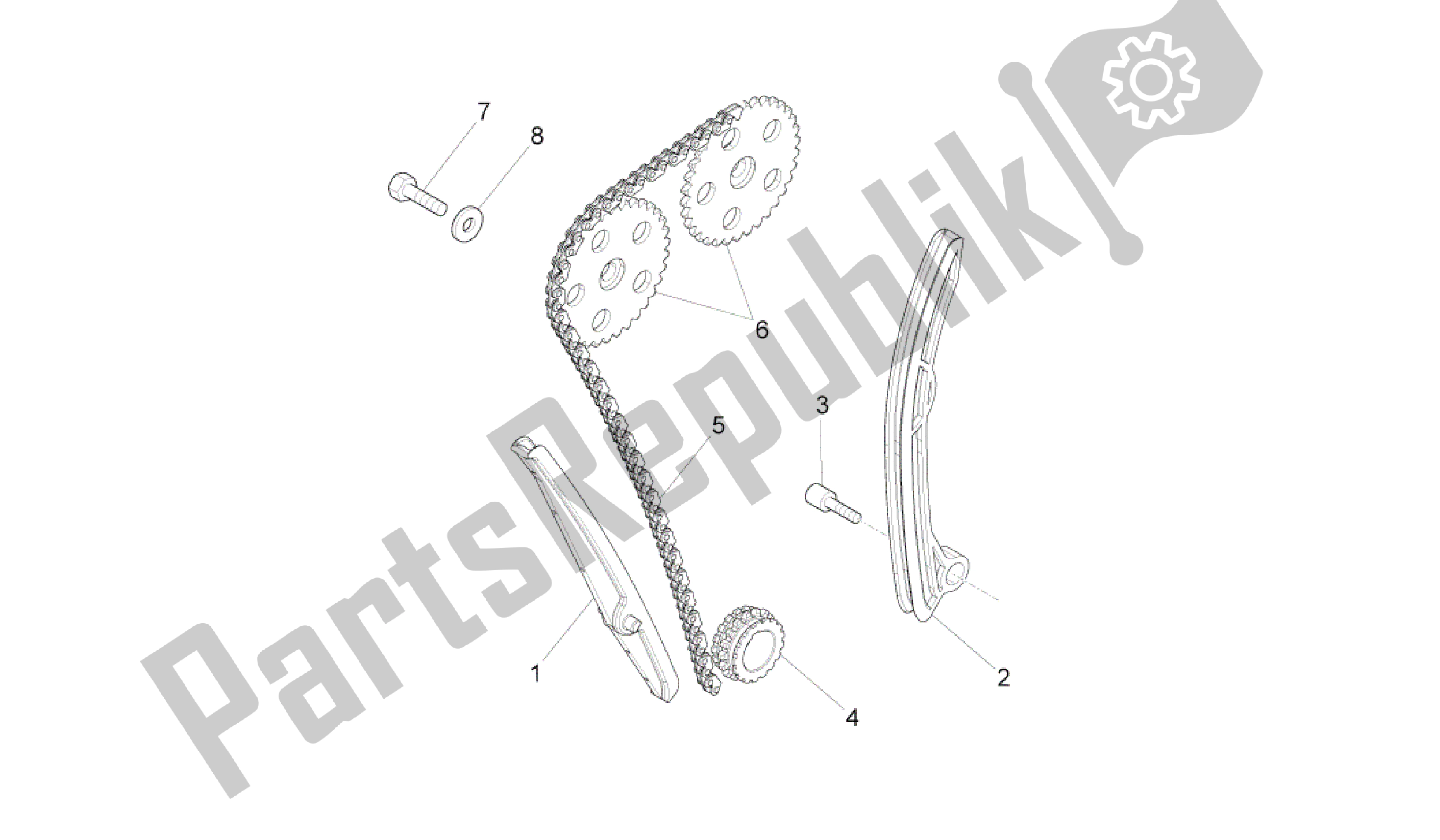 Tutte le parti per il Sistema Di Fasatura Del Cilindro Anteriore del Aprilia RS4 125 2011 - 2013