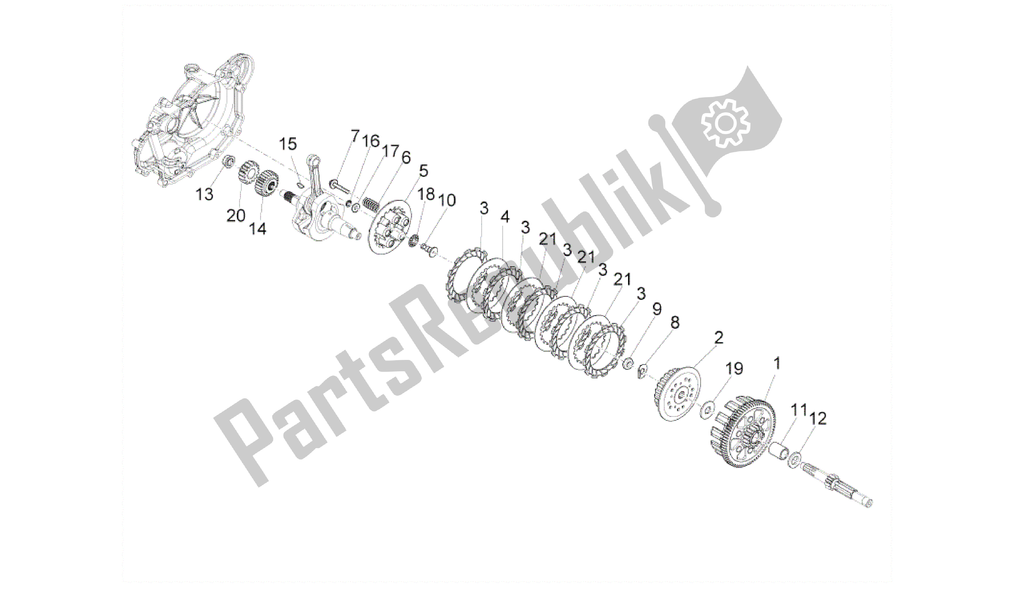 Alle onderdelen voor de Koppeling van de Aprilia RS4 125 2011 - 2013