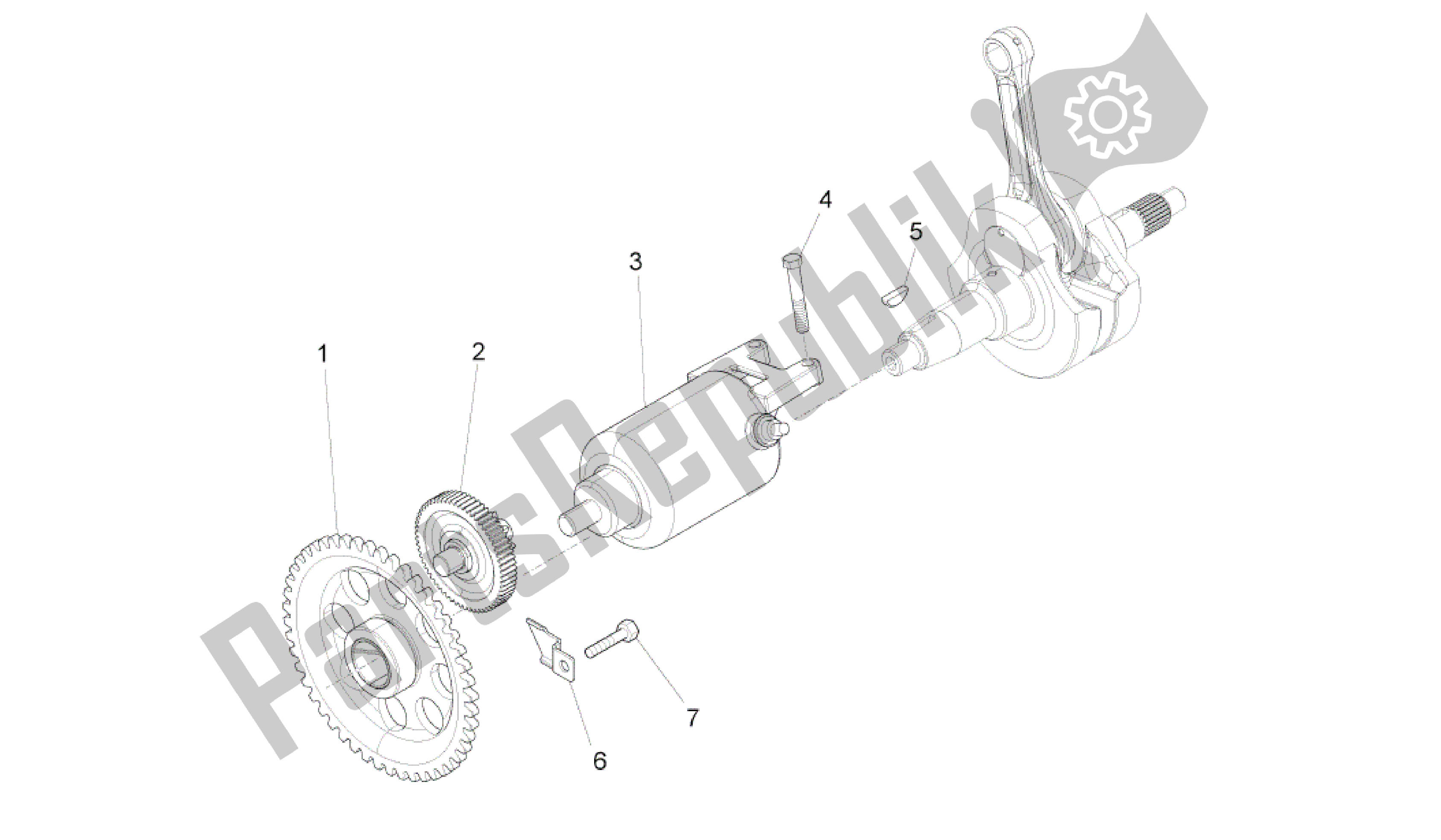 Alle onderdelen voor de Starter / Elektrische Starter van de Aprilia RS4 125 2011 - 2013