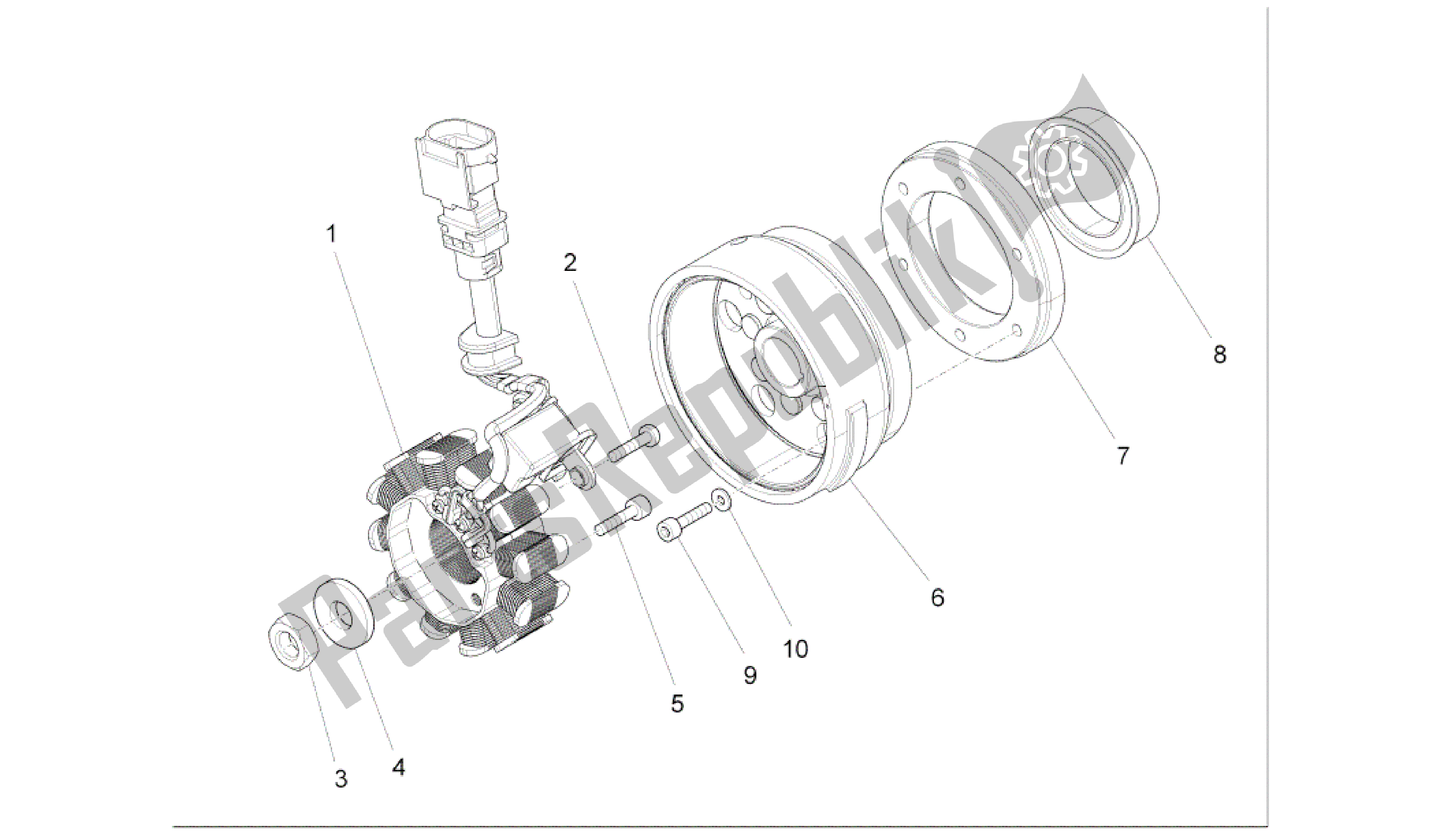 Alle onderdelen voor de Cdi Magneto Montage / Ontstekingsunit van de Aprilia RS4 125 2011 - 2013