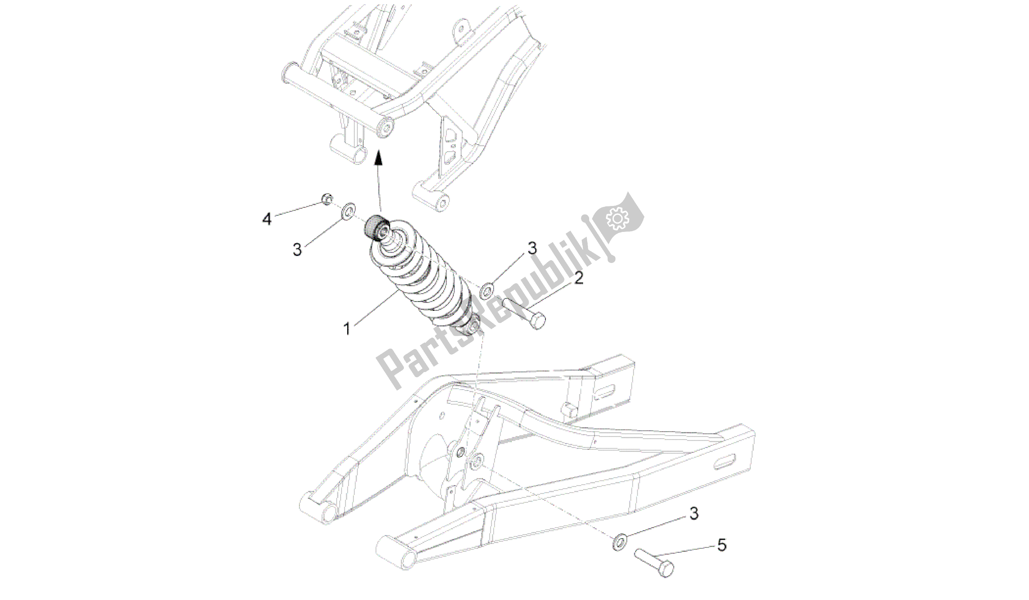 Alle onderdelen voor de Schokdemper van de Aprilia RS4 125 2011 - 2013