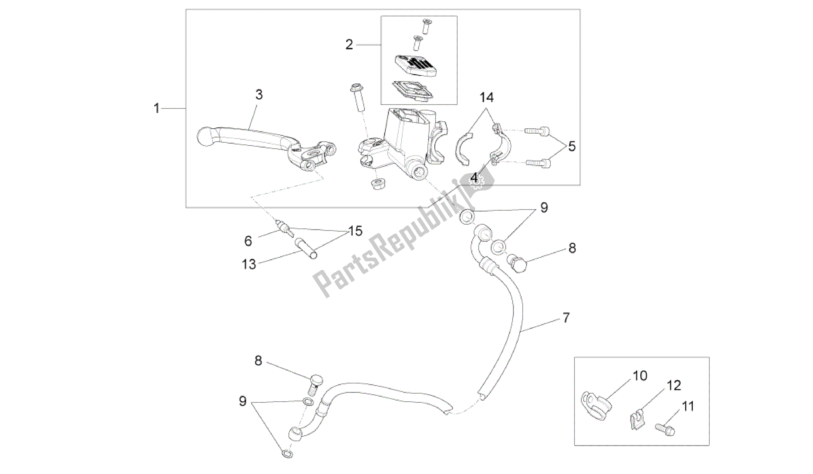 Tutte le parti per il Pompa Freno Anteriore del Aprilia RS4 125 2011 - 2013