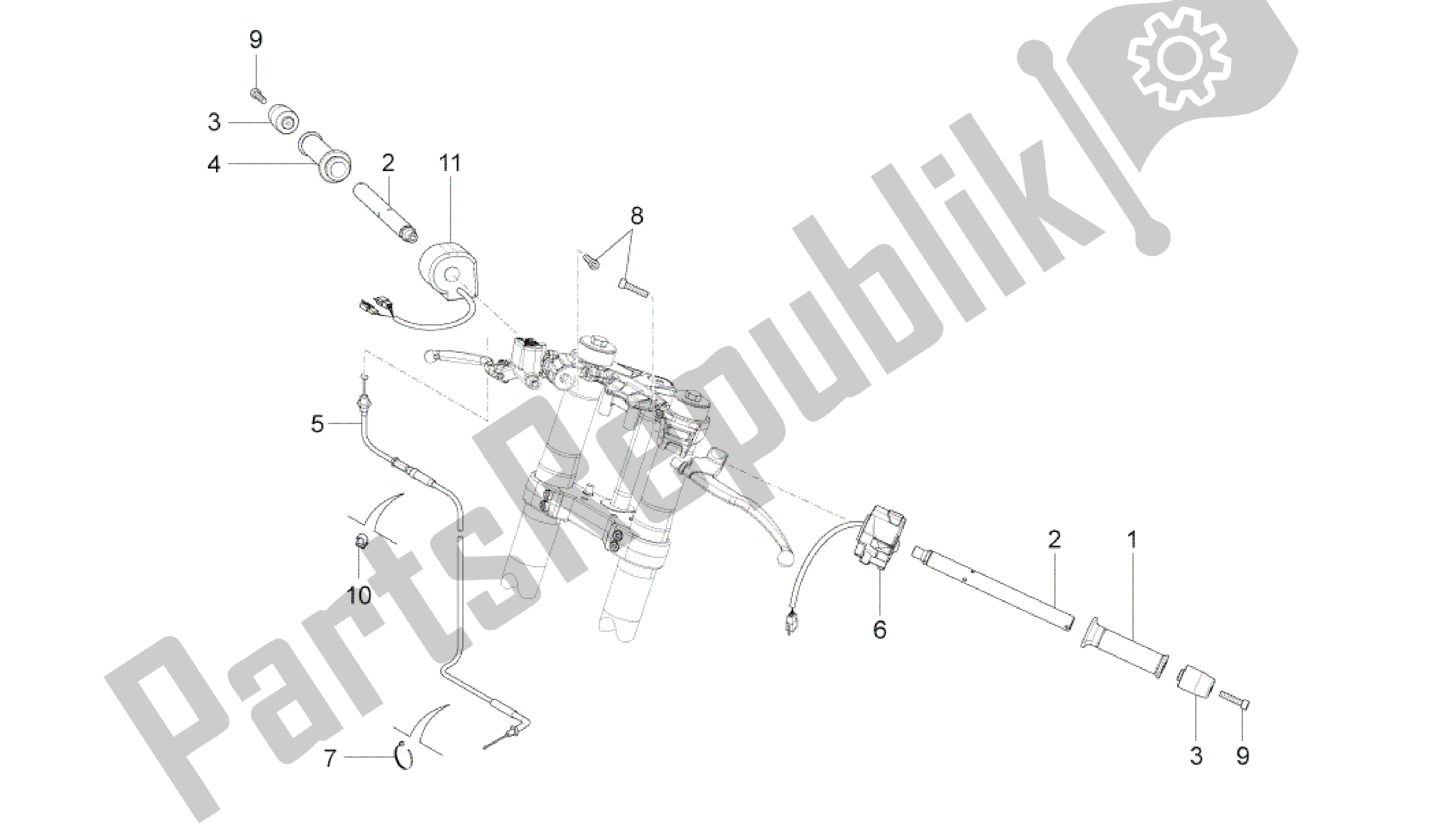 Alle Teile für das Lenker - Bedienelemente des Aprilia RS4 125 2011 - 2013