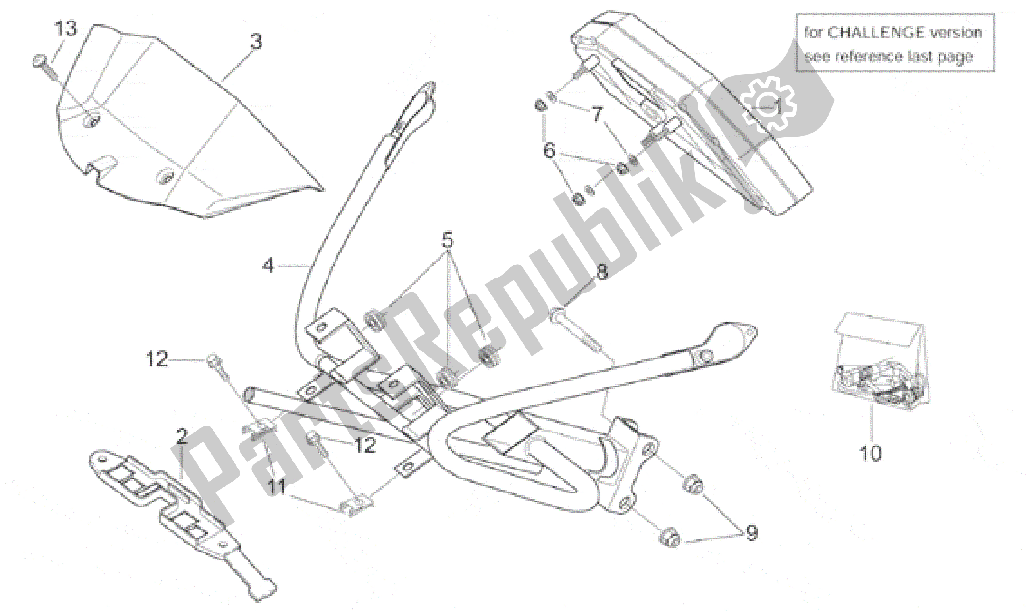 All parts for the Dashboard of the Aprilia RS 250 1998 - 2001