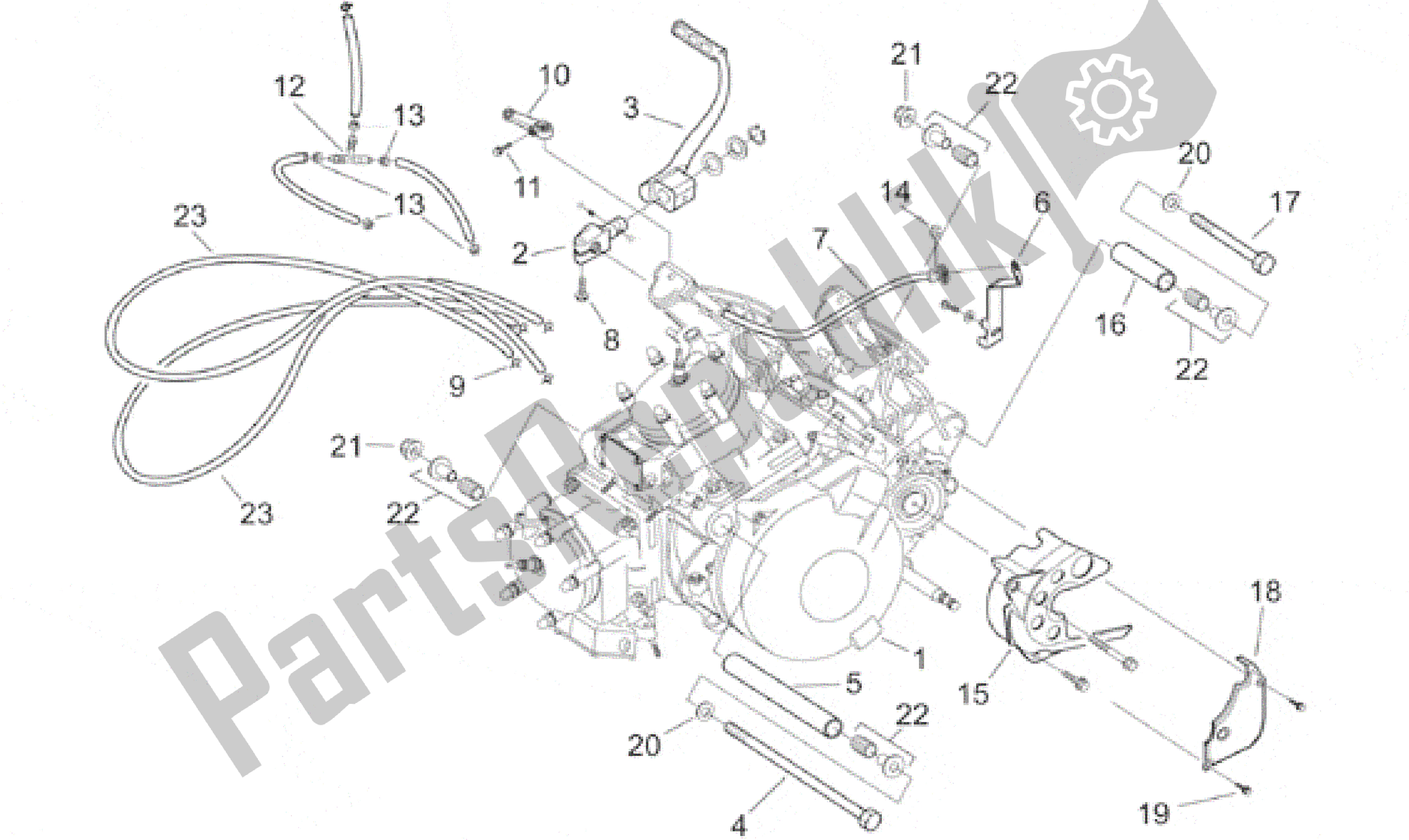 Alle onderdelen voor de Motor / Carburateur I van de Aprilia RS 250 1998 - 2001