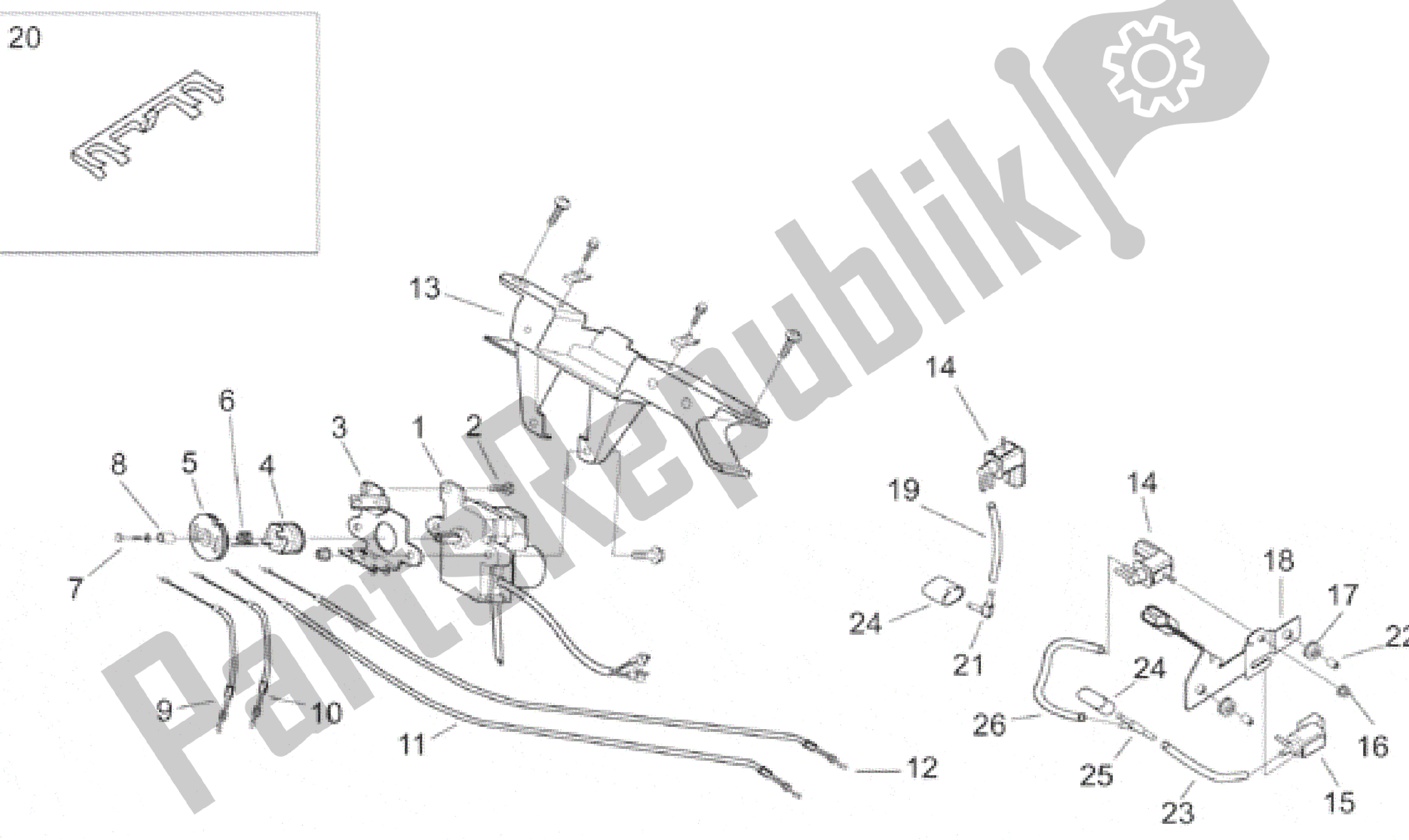 All parts for the Engine/carburettor Ii of the Aprilia RS 250 1998 - 2001