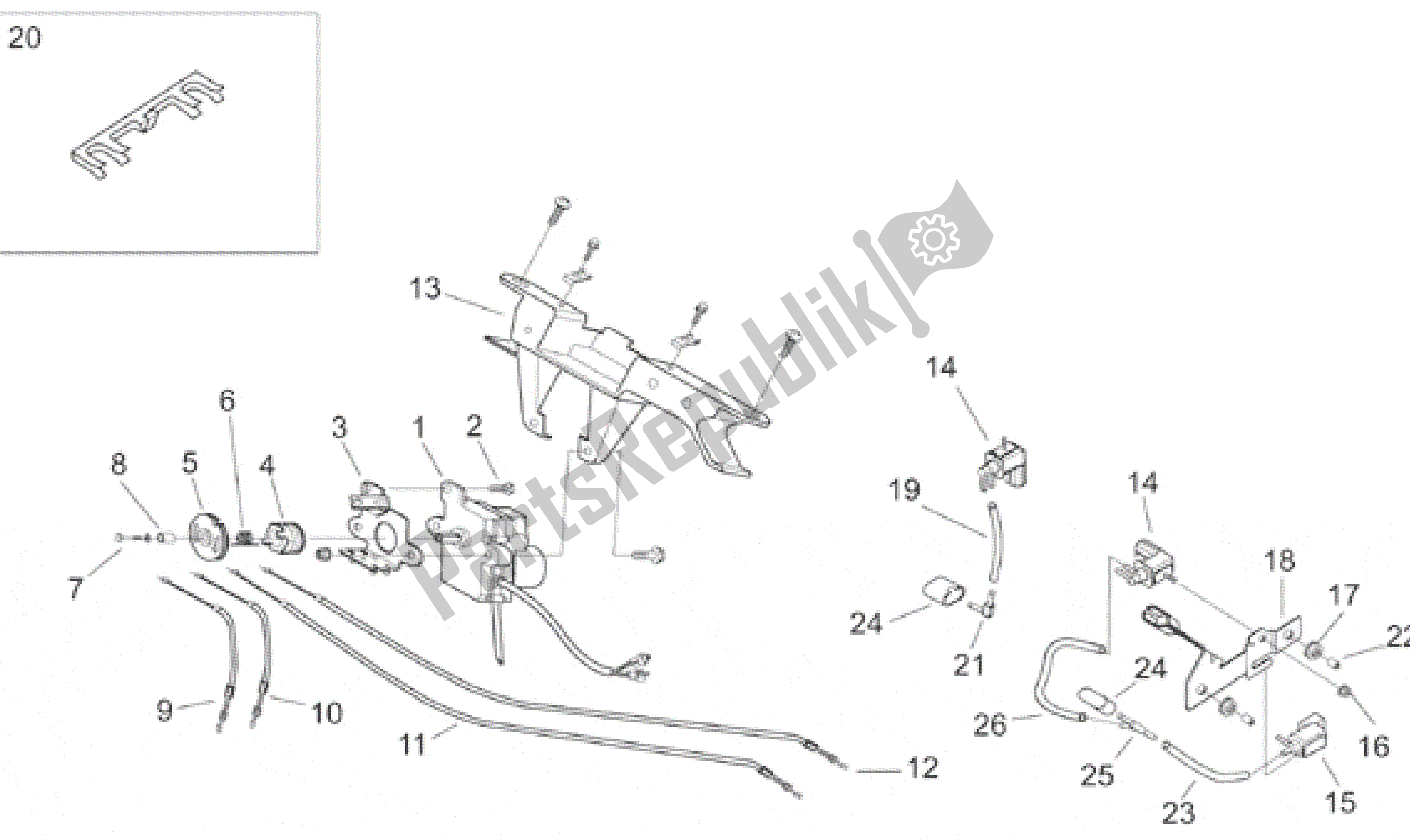 Tutte le parti per il Motore / Carburatore Ii del Aprilia RS 250 1998 - 2001