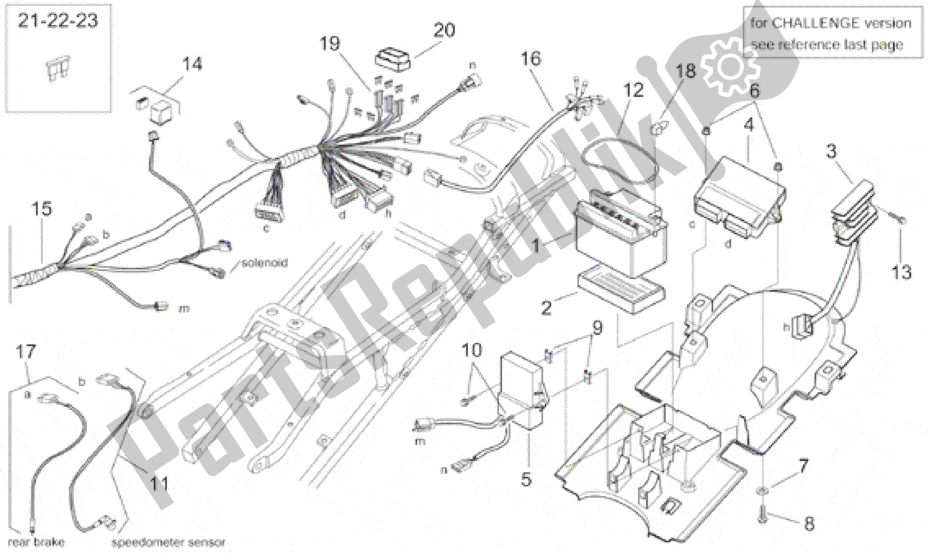 Tutte le parti per il Impianto Elettrico Ii del Aprilia RS 250 1998 - 2001