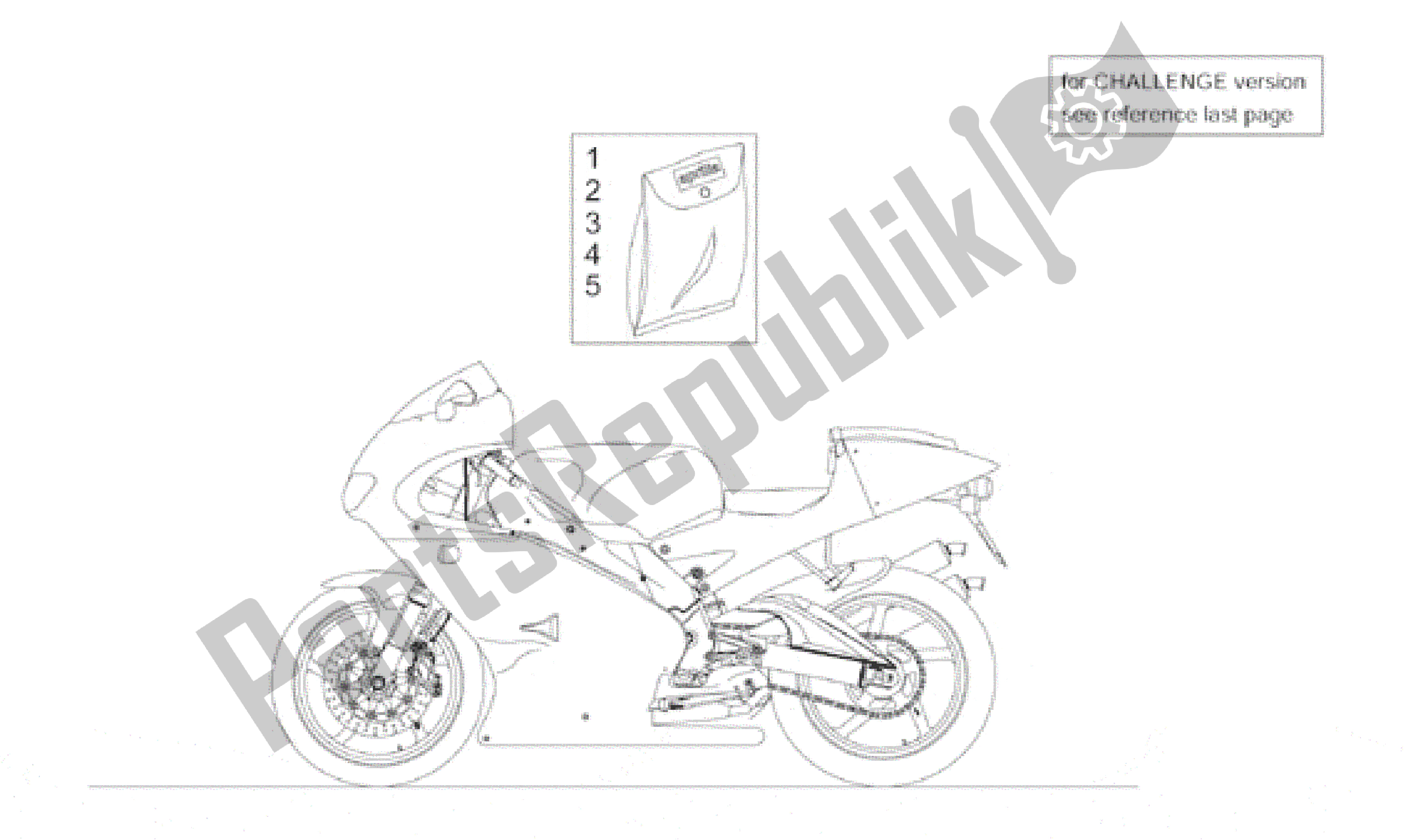 Alle onderdelen voor de Sticker van de Aprilia RS 250 1998 - 2001