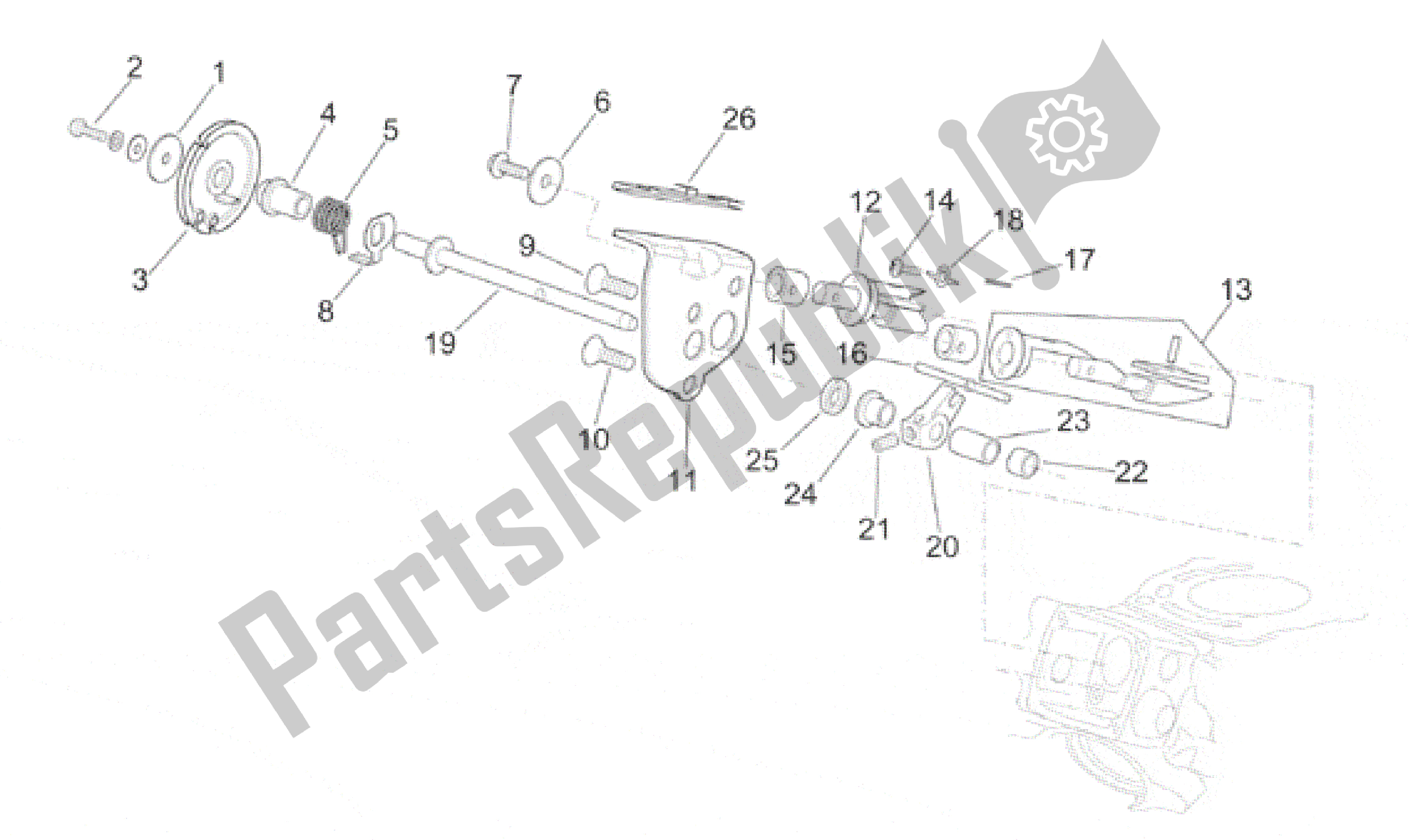 Toutes les pièces pour le Ensemble De Vannes Ii du Aprilia RS 250 1998 - 2001