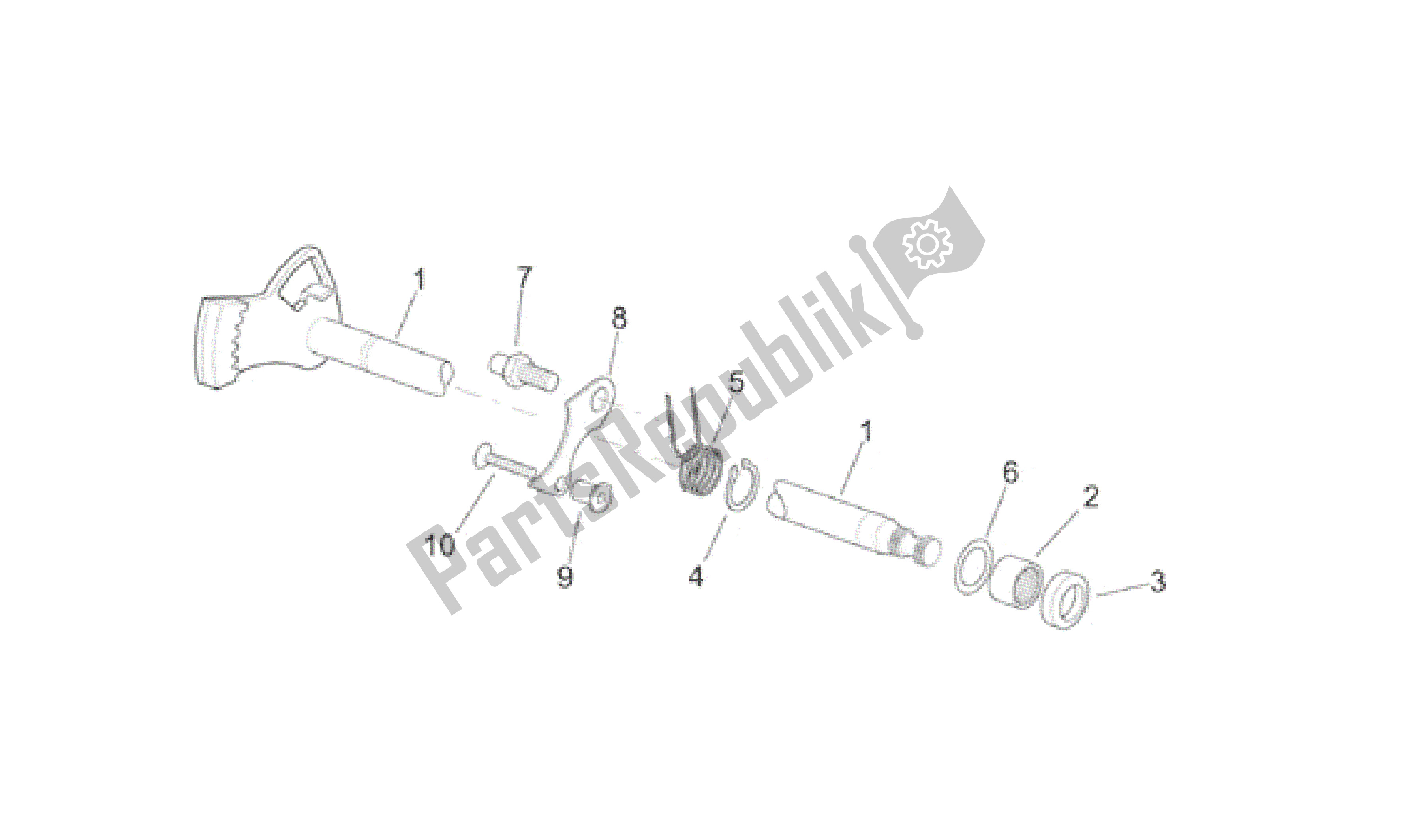 Todas as partes de Conjunto De Controle De Engrenagem I do Aprilia RS 250 1998 - 2001