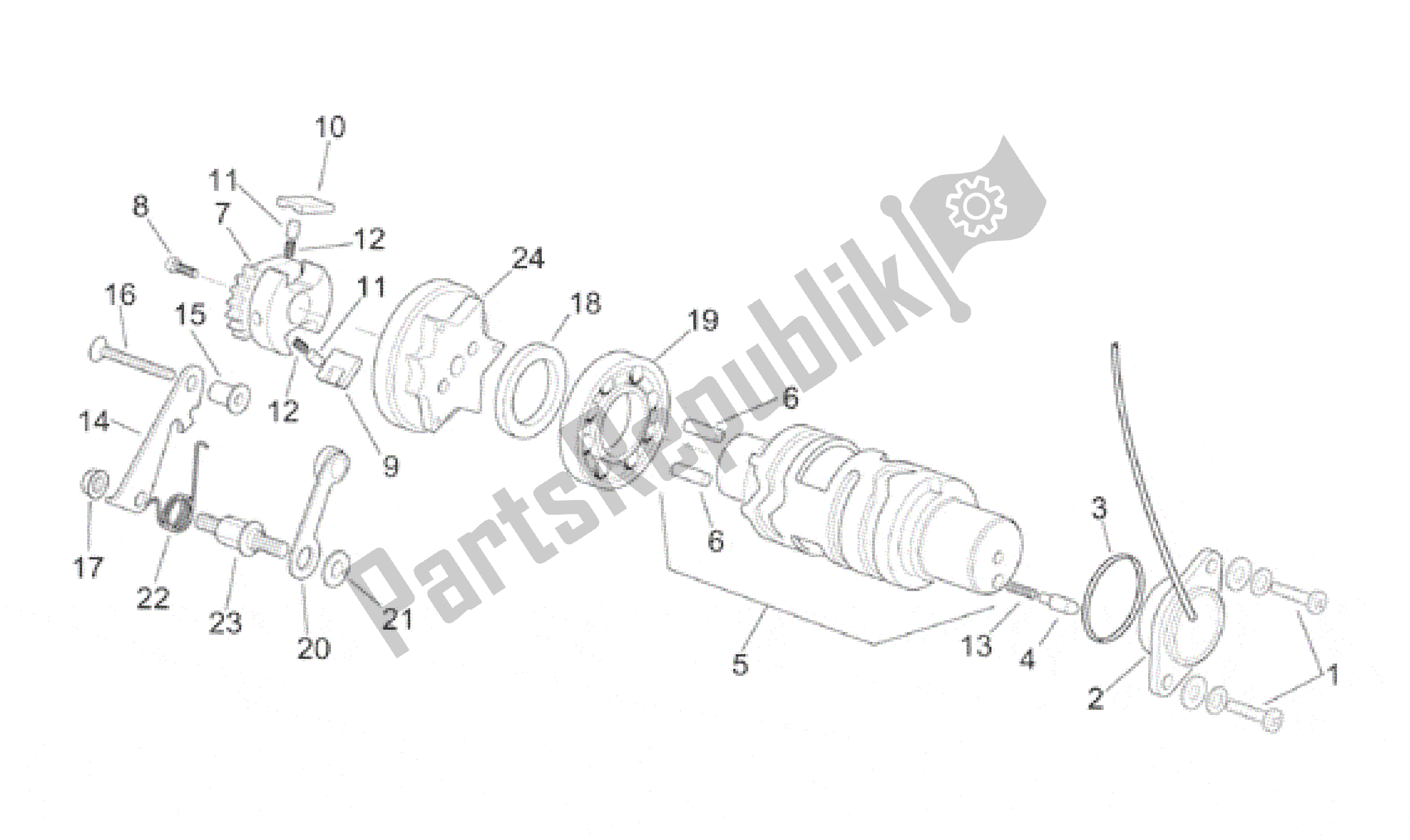 Wszystkie części do Zespó? Sterowania Biegami Ii Aprilia RS 250 1998 - 2001