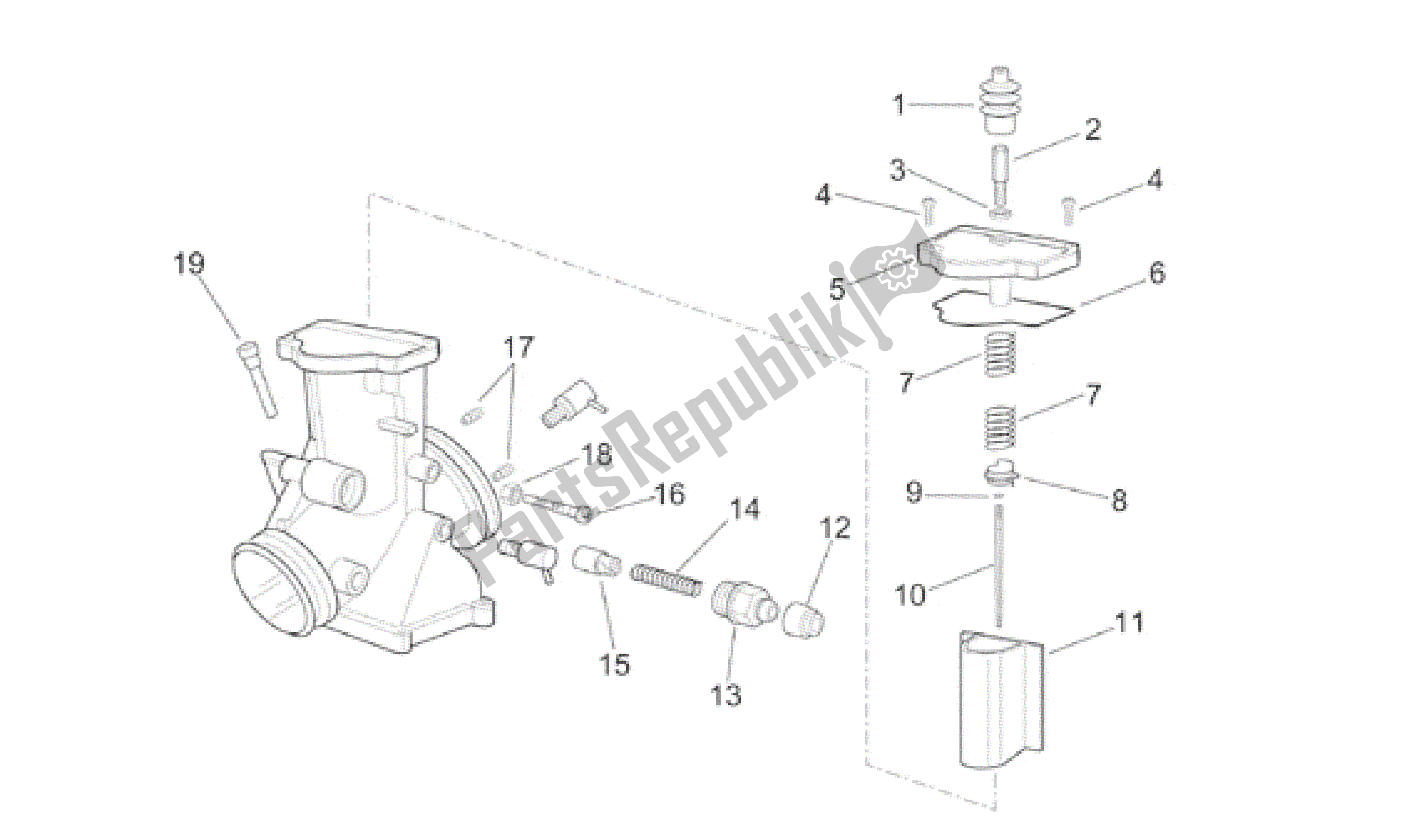 Toutes les pièces pour le Carburateur Ii du Aprilia RS 250 1998 - 2001